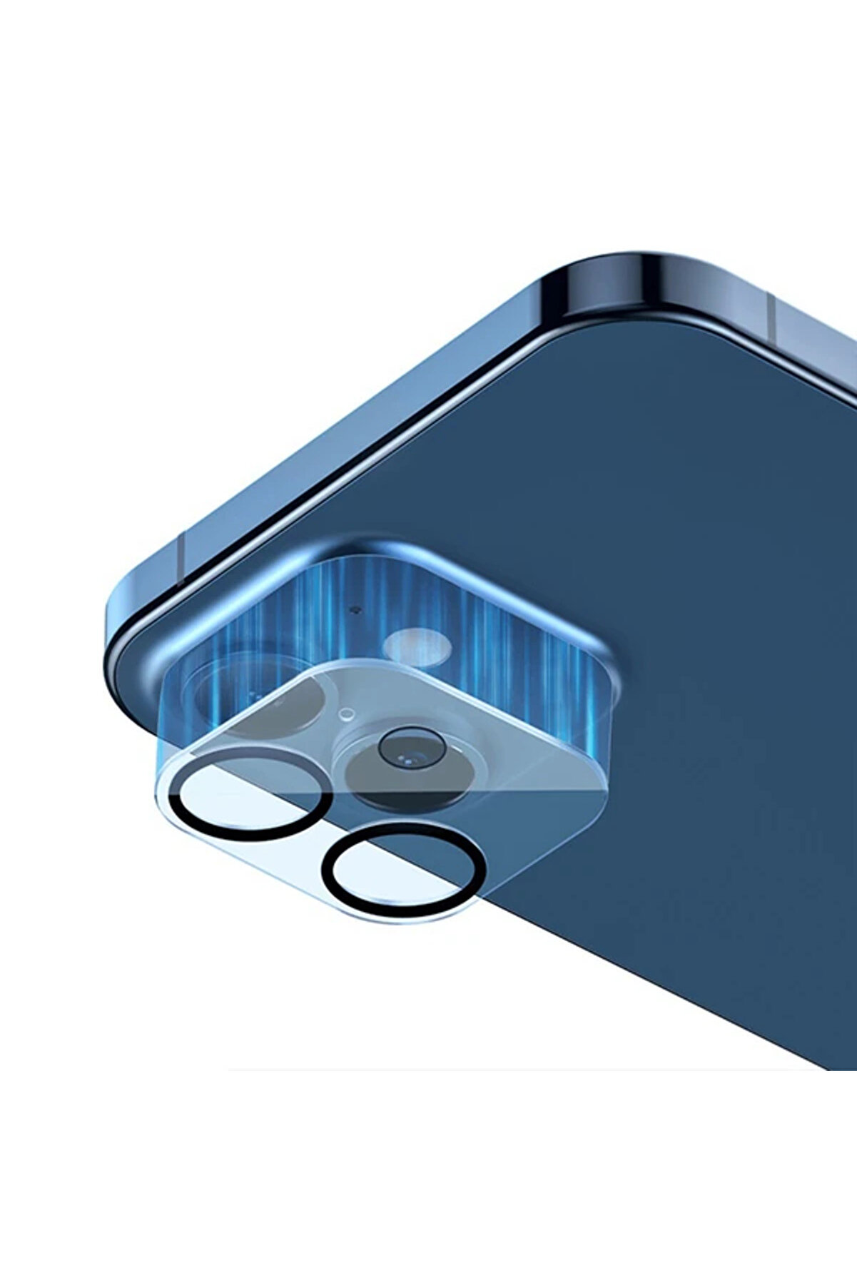 İphone 12 Mi̇ni̇ 5.4 3D Full Kaplama Kamera Koruyucu Cam 2 Adet Set-(5775) - Gms6881-6765