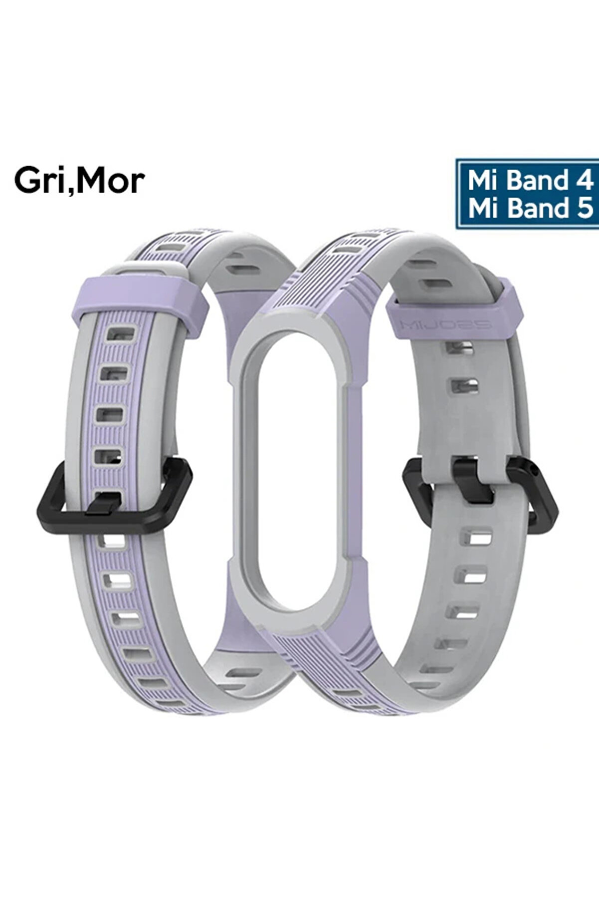 Mi̇jobs Xi̇aomi̇ Mi̇ Band 5-4 Çi̇ft Renk Kayış Kordon-(1903) - Brh029742-1704