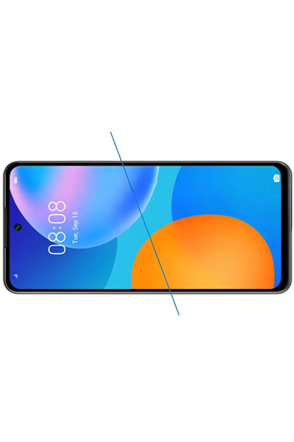 Huawei̇ P Smart 2021 Full Glue Tempered Cam Ekran Koruyucu-(5775) - Uyumlu