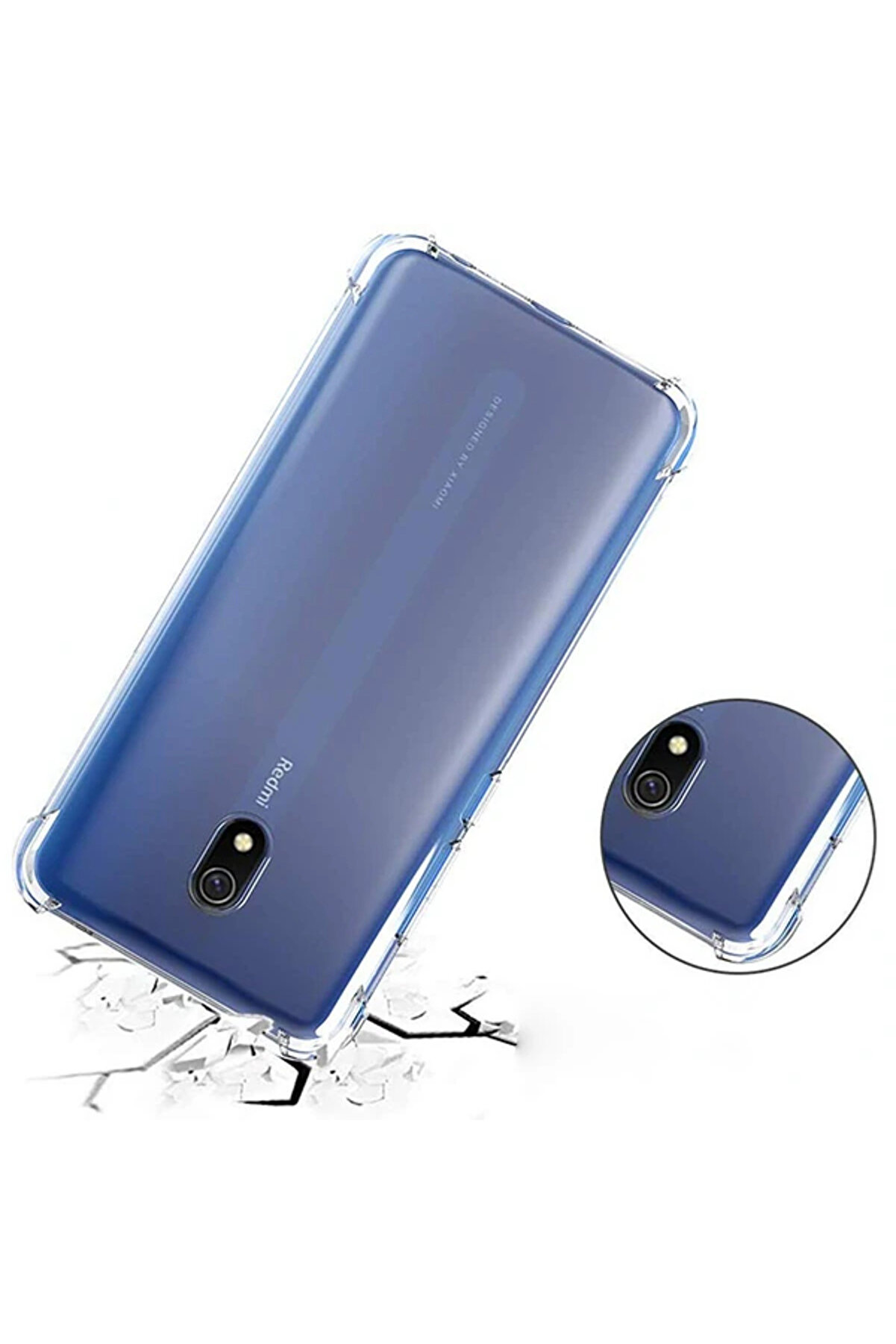 Xi̇aomi̇ Redmi̇ 8A Anti̇-Drop Darbe Emi̇ci̇ Si̇li̇kon Kılıf-(5775) - Gms2757-9702
