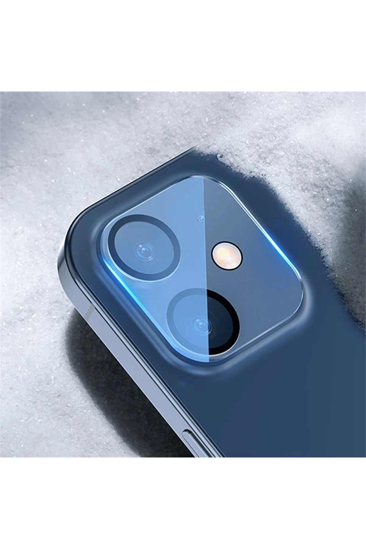 İphone 12 6.1 3D Full Kaplama Kamera Koruyucu Cam 2 Adet Set-(1903) - Dropx9970-9868