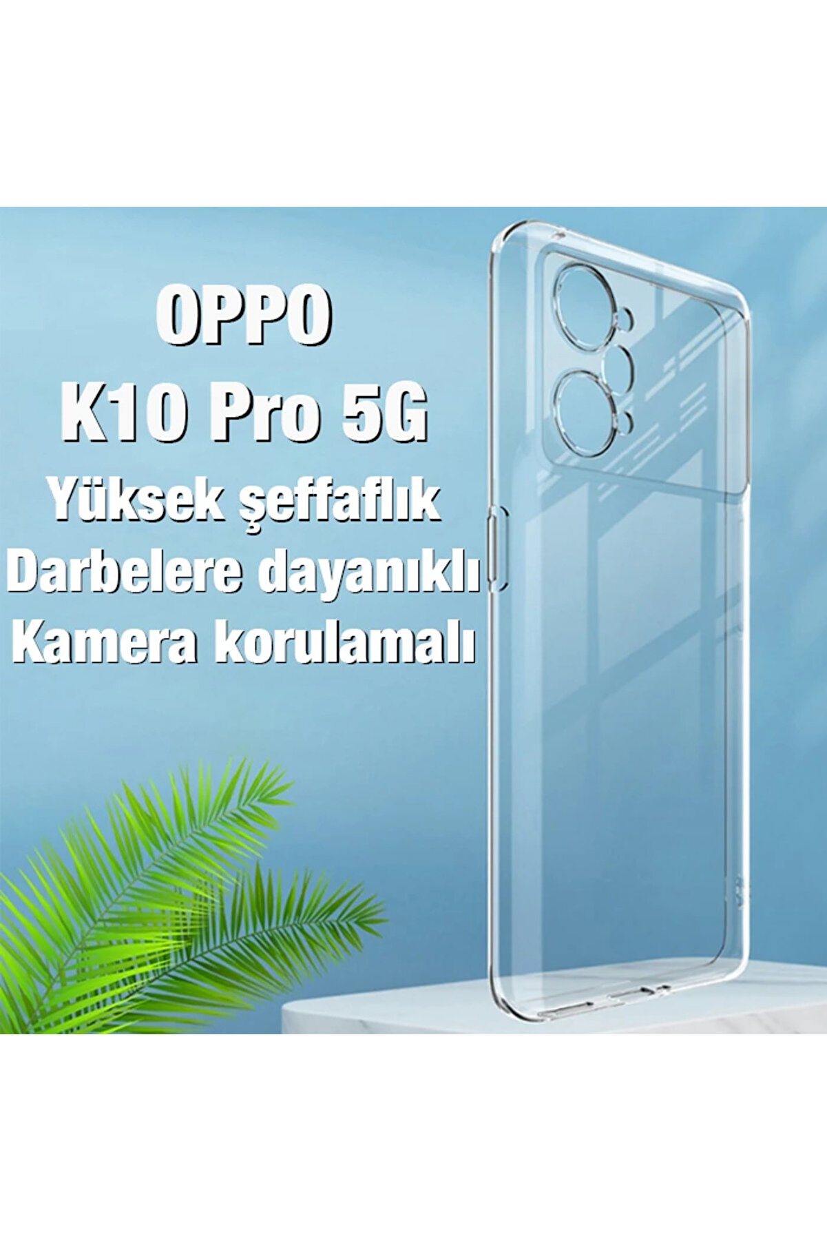 Ally Oppo K10 Pro 5G Kılıf Kamera Korumalı Ultra İnce Şeffaf Si̇li̇kon Kılı - Dropx5245-9444