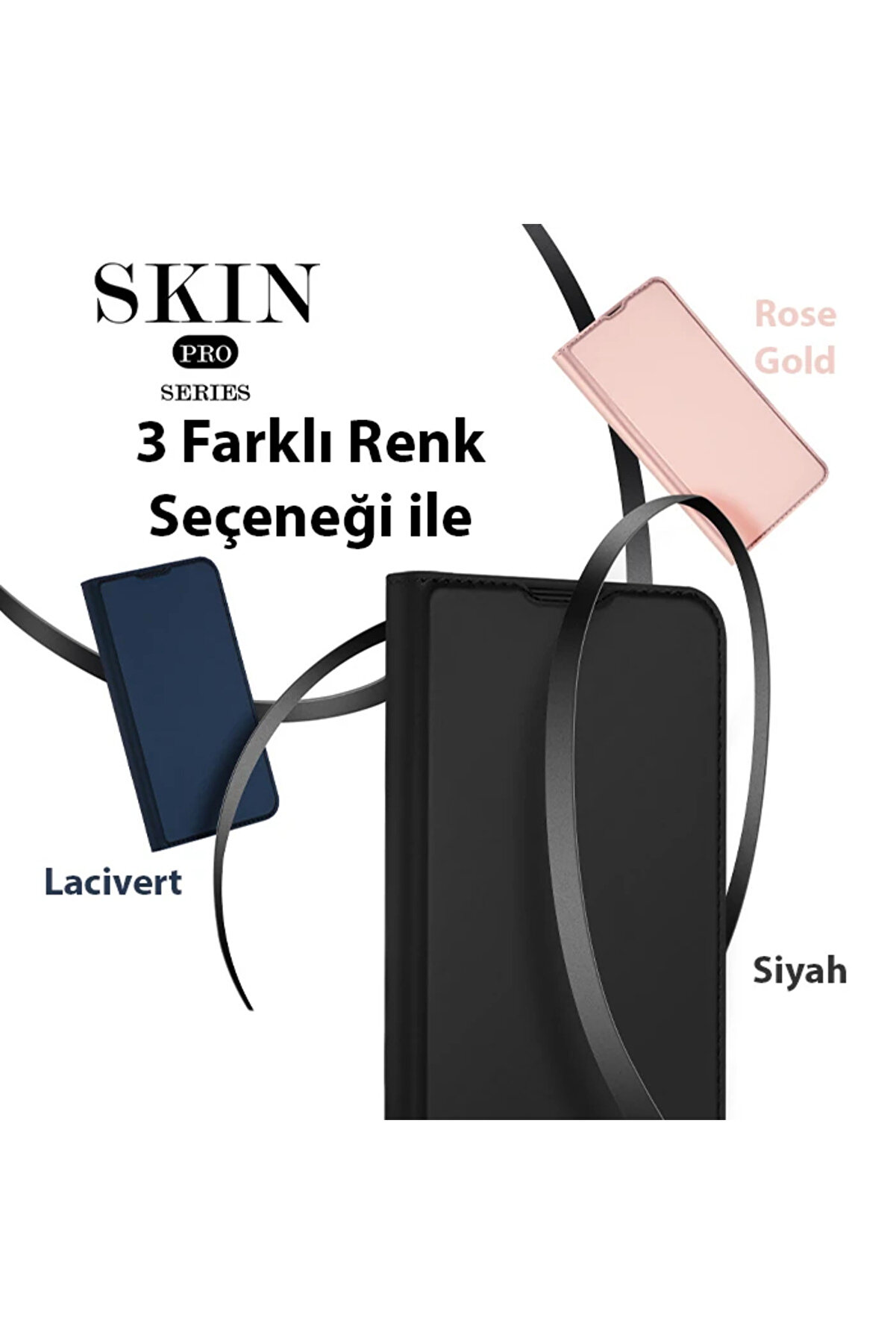 Dux Duci̇s İphone 14 Pro 6.1 Kılıf Ski̇n Pro Seri̇es Fli̇p Cover Kapaklı Kılıf-(577 - Gms4171-6865