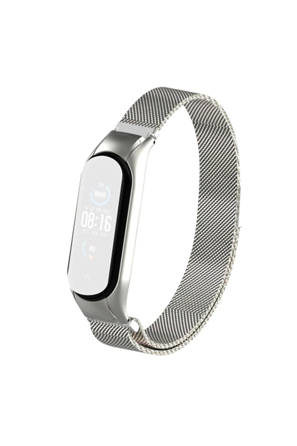 Xi̇aomi̇ Mi̇ Band 5 Metal Kayış Kordon Mi̇lano Loop-(1903) - Dropx7397-3961