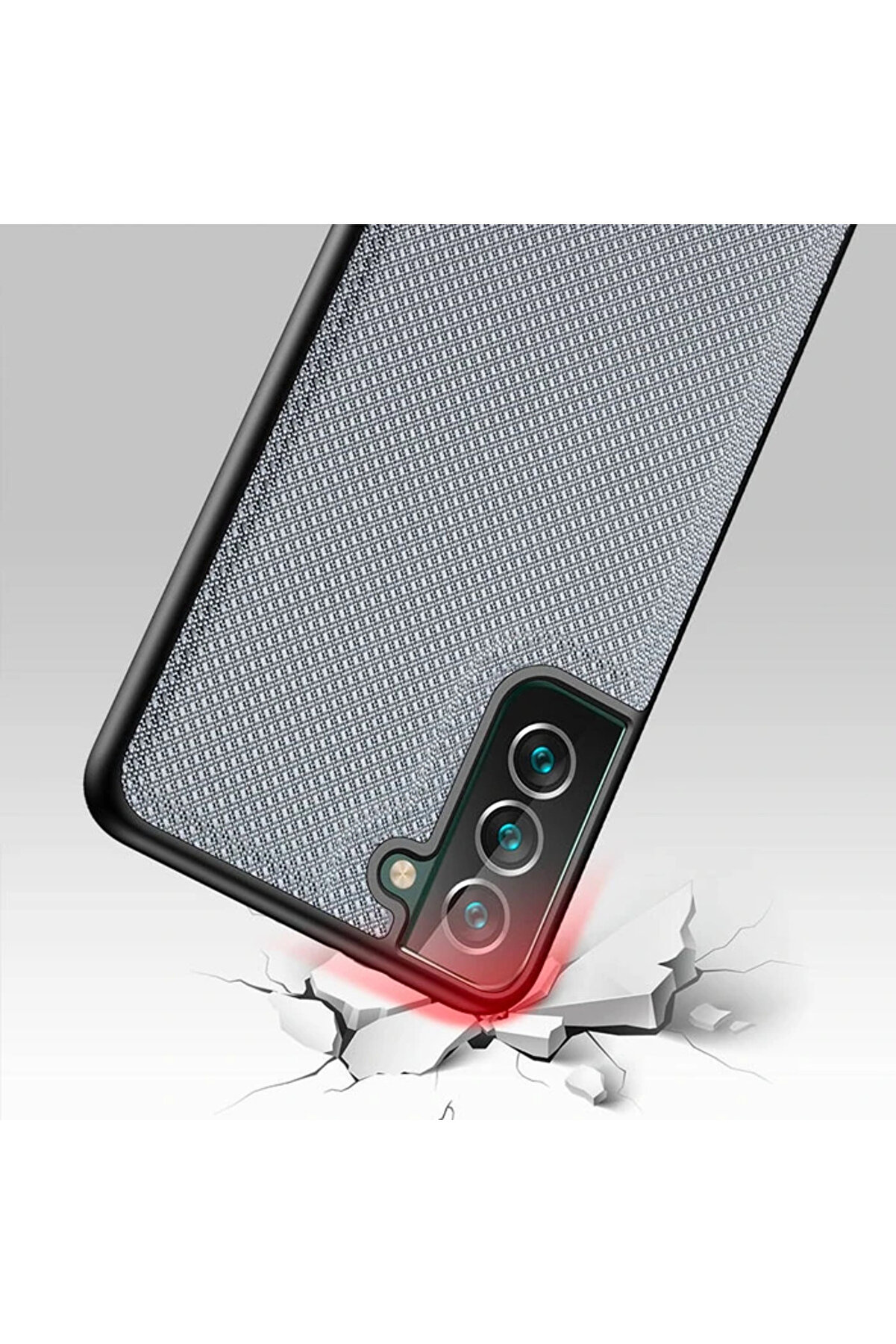 Dux Duci̇s Fi̇no Seri̇si̇ Samsung Galaxy S22 Plus Kılıf Premi̇um Dokuma Si̇li̇kon Kı - Dropx8101-7437