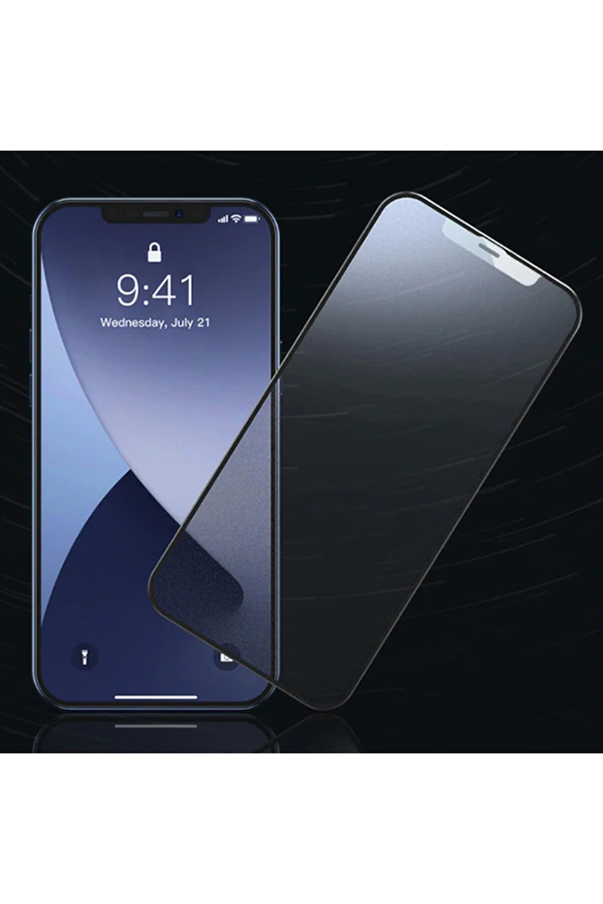 0.25Mm İphone 12-12 Pro 6.1 3D Full Tempered Cam Ekran Koruyucu 2Adet-(5775) - Gms7713-9165