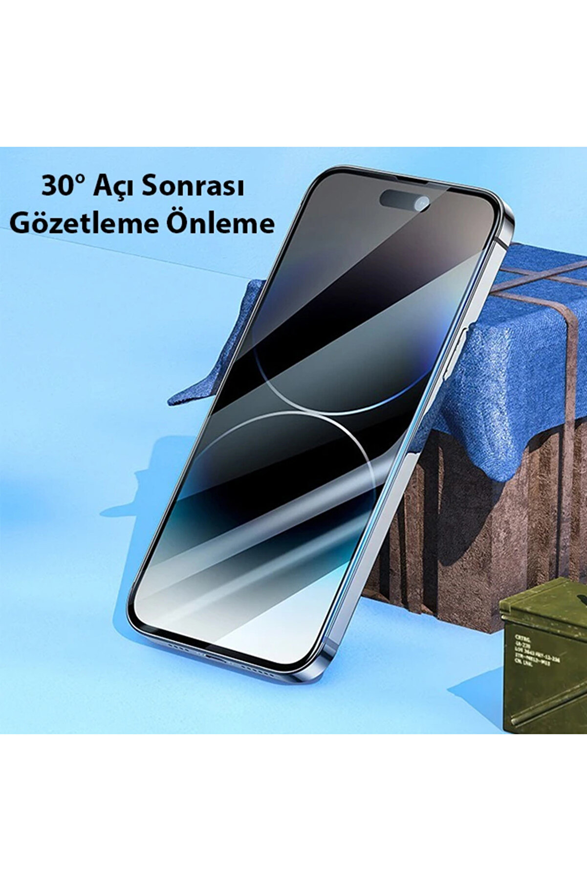 Hoco İphone 14 Pro Prıvacy Seri̇si̇ Hayalet Full Koruma Cam Ekran Koruyucu-(5775) - Gms5381-6010