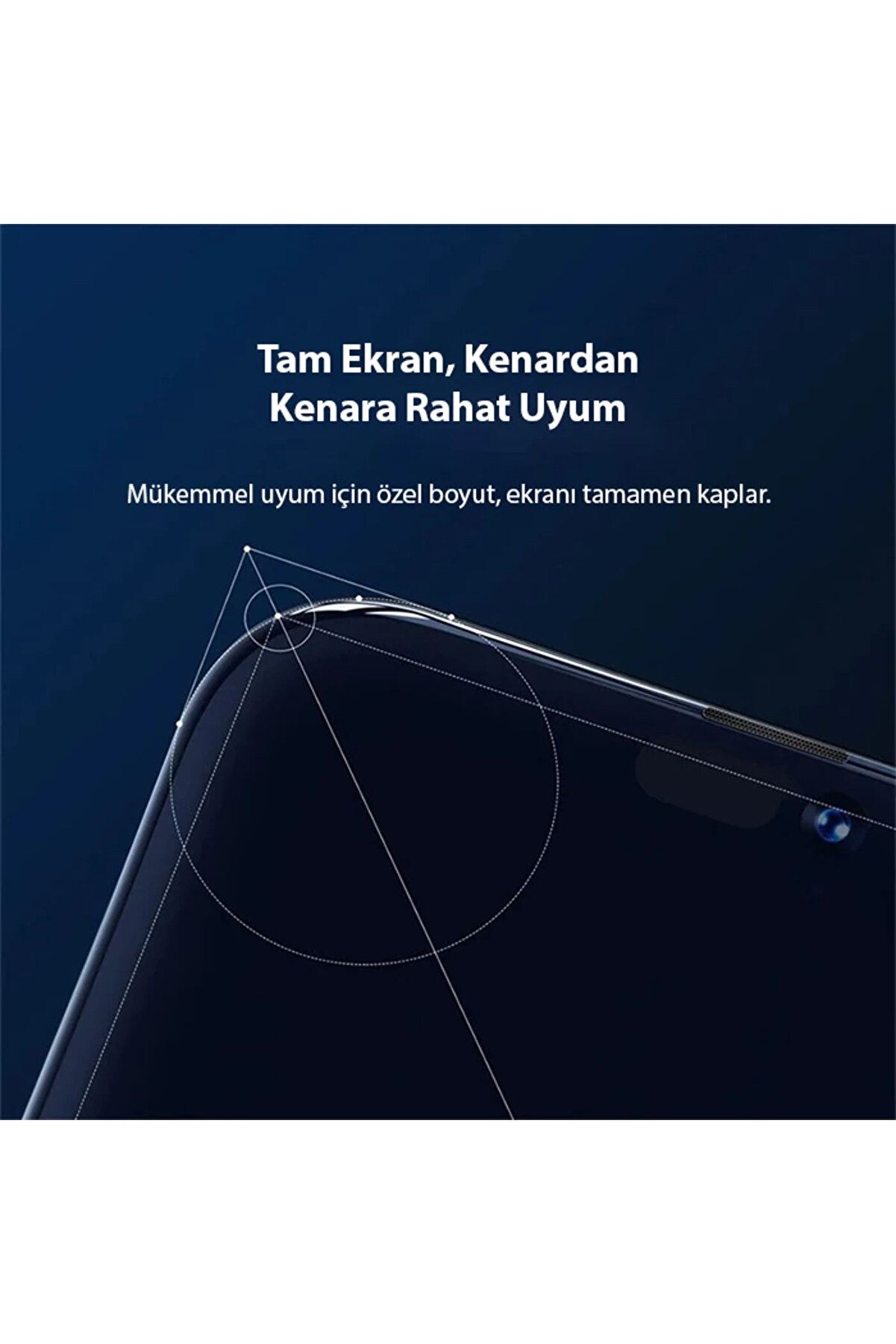 Crystal İphone 15 Full Koruma Anti̇ Mavi̇ Işık Tempered Cam Ekran Koruyucu 2 Ade - Dropx8795-3111