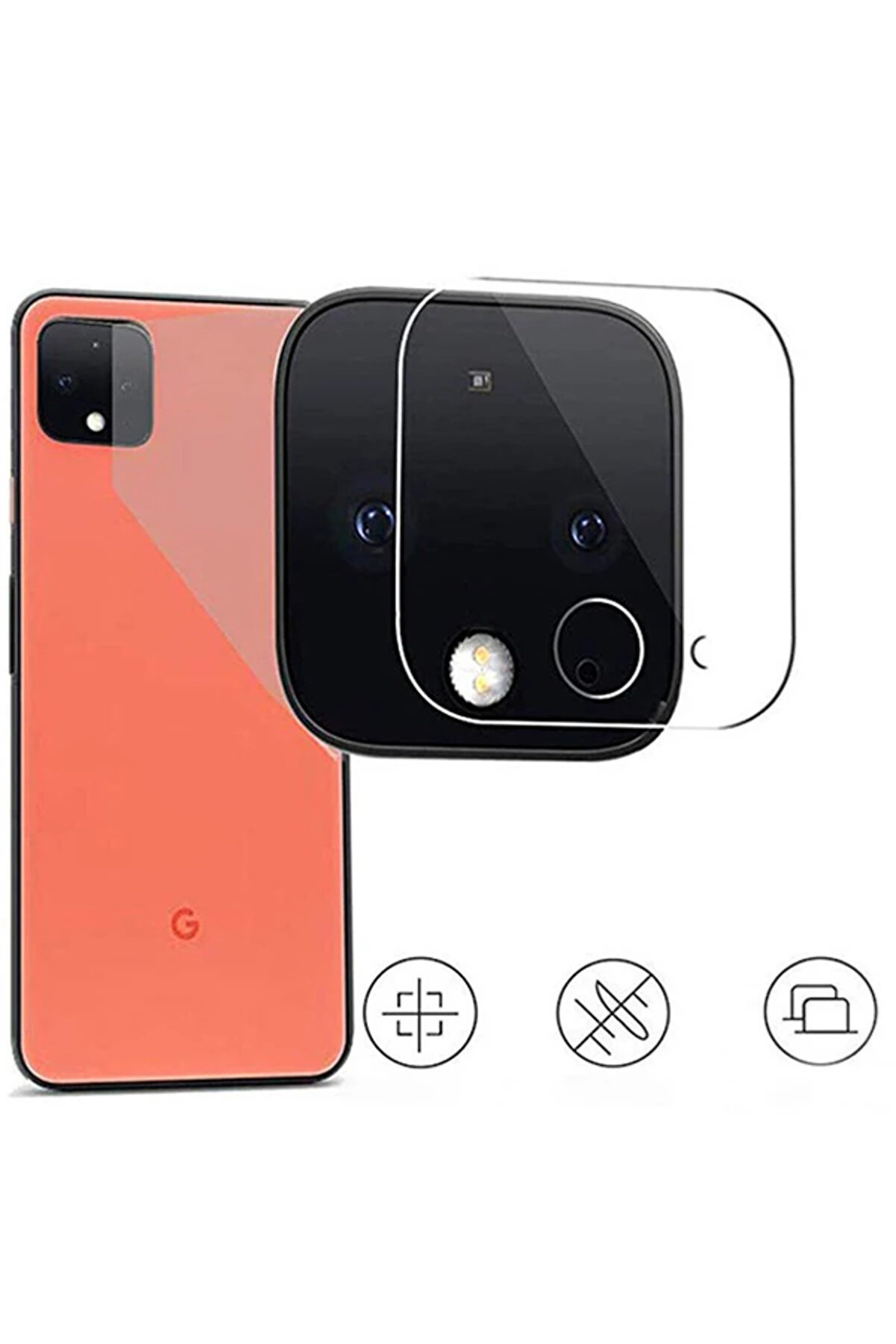 Google Pi̇xel 4Xl Tempered Kamera Koruyucu Kırılmaz Cam-(1903) - Dropx9021-9195