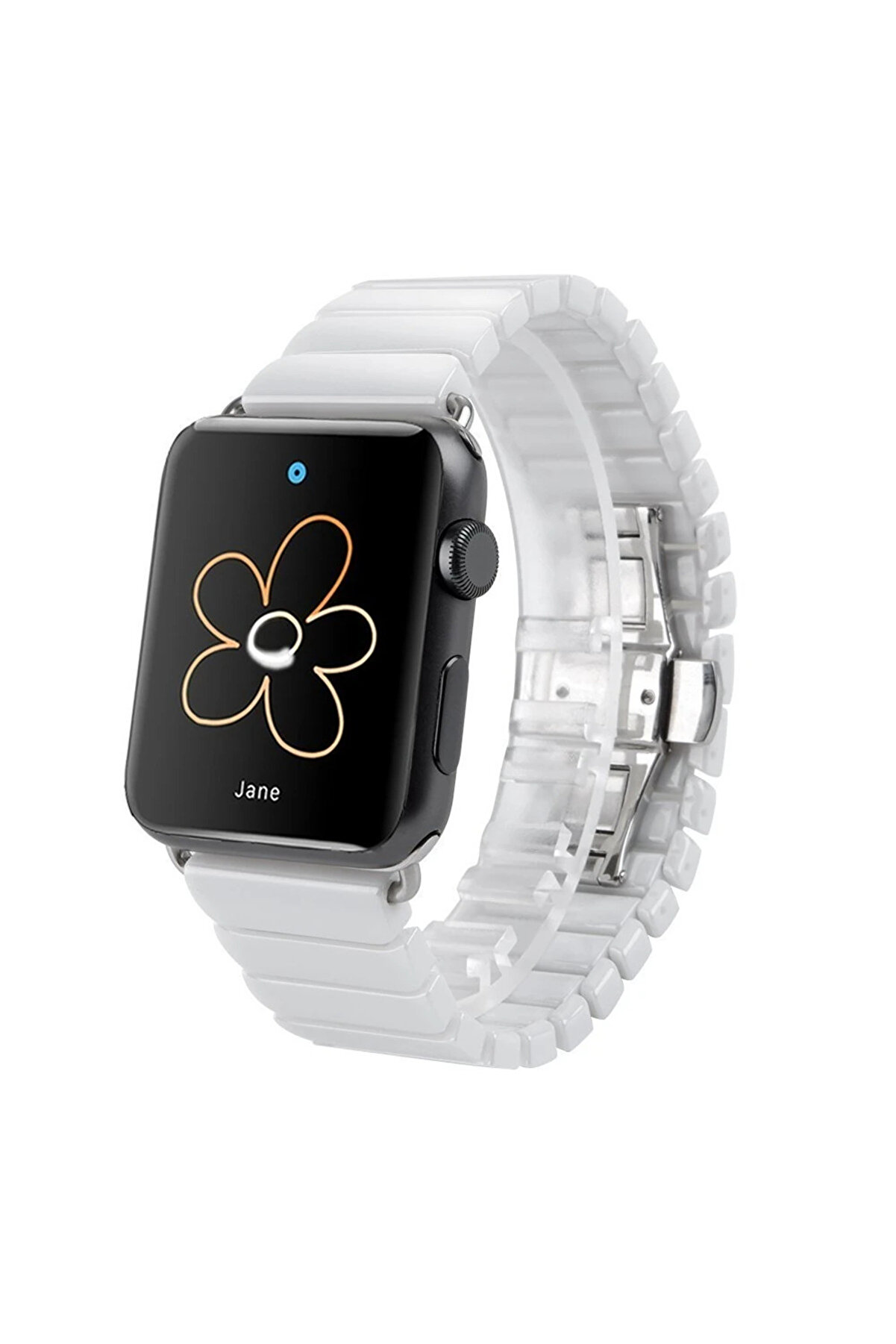 CepteToptan Ally Apple Watch 7-8 45mm 6-5-4 44mm Kordon Kayış Seramik Metal Kordon 3-2-1 4 - DROPX1586-5380
