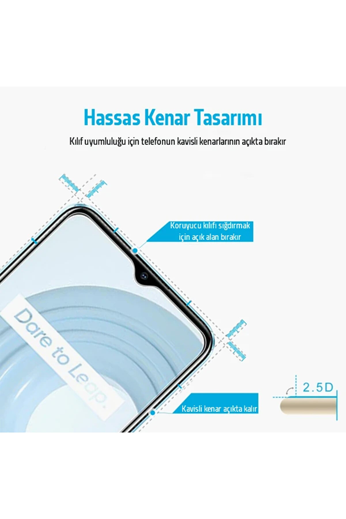 Oppo Realme C21 Uyumlu Tempered Cam Ekran Koruyucu-(1903) - Dropx3258-7576