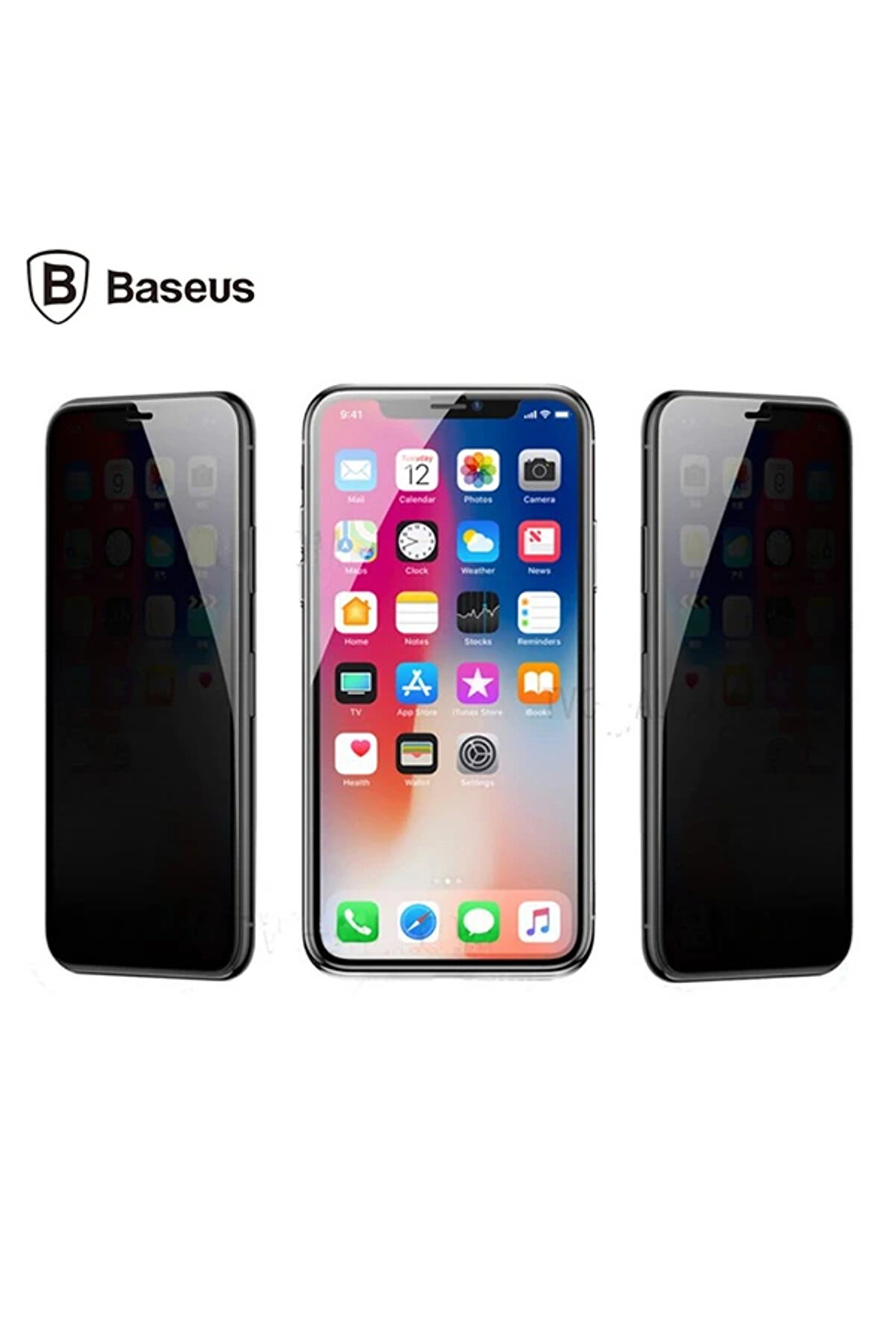 CepteToptan İPhone 11 Pro Max- XS Max 3D Anti-Peep Privacy Gizlilik Cam Ekran Koruyucu-(190 - DROPX8848-3065