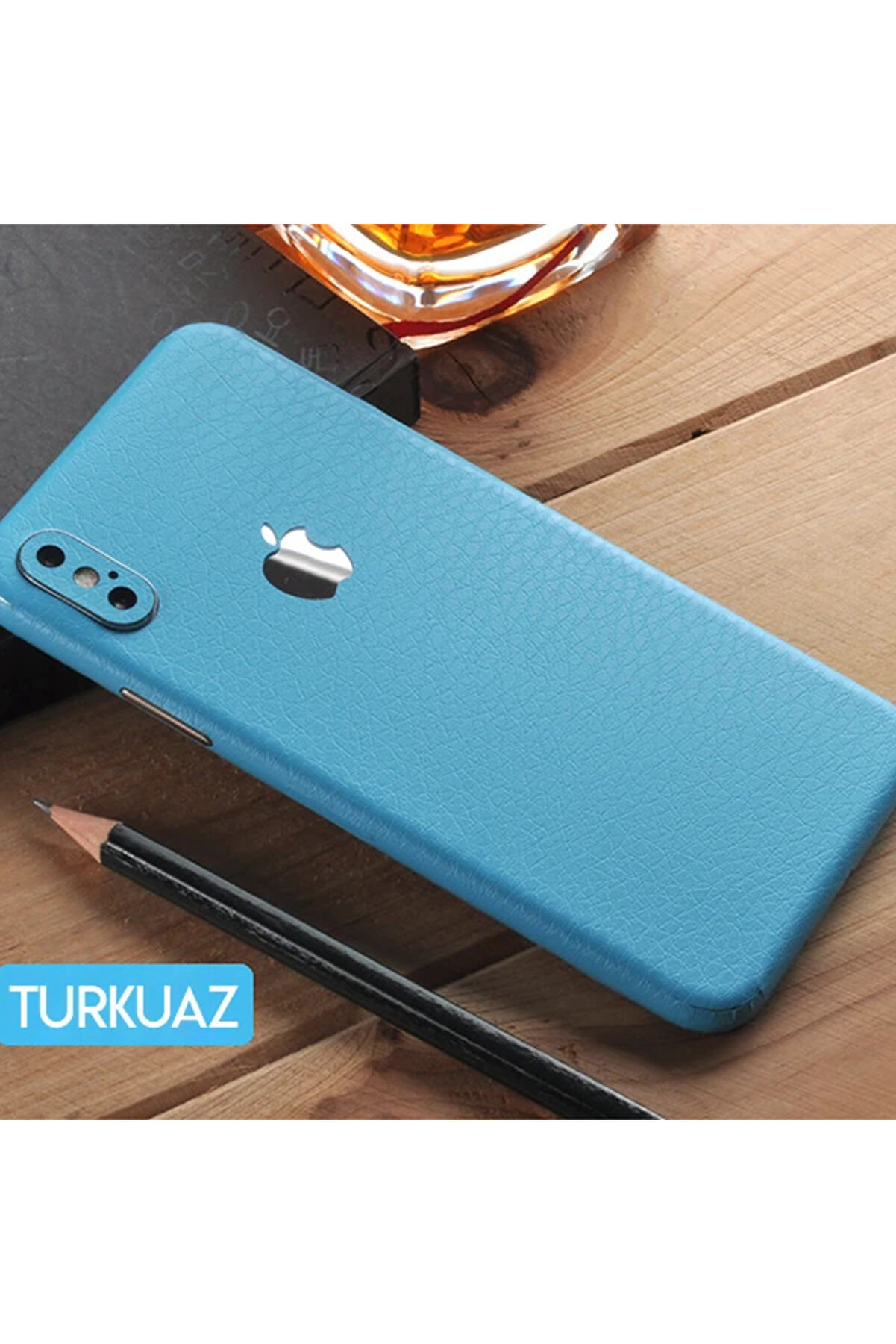 İphone Xs Max 6.5 Deri̇ Dokulu Arka Yan Kaplama Sti̇cker-(1903) - Dropx1212-3456
