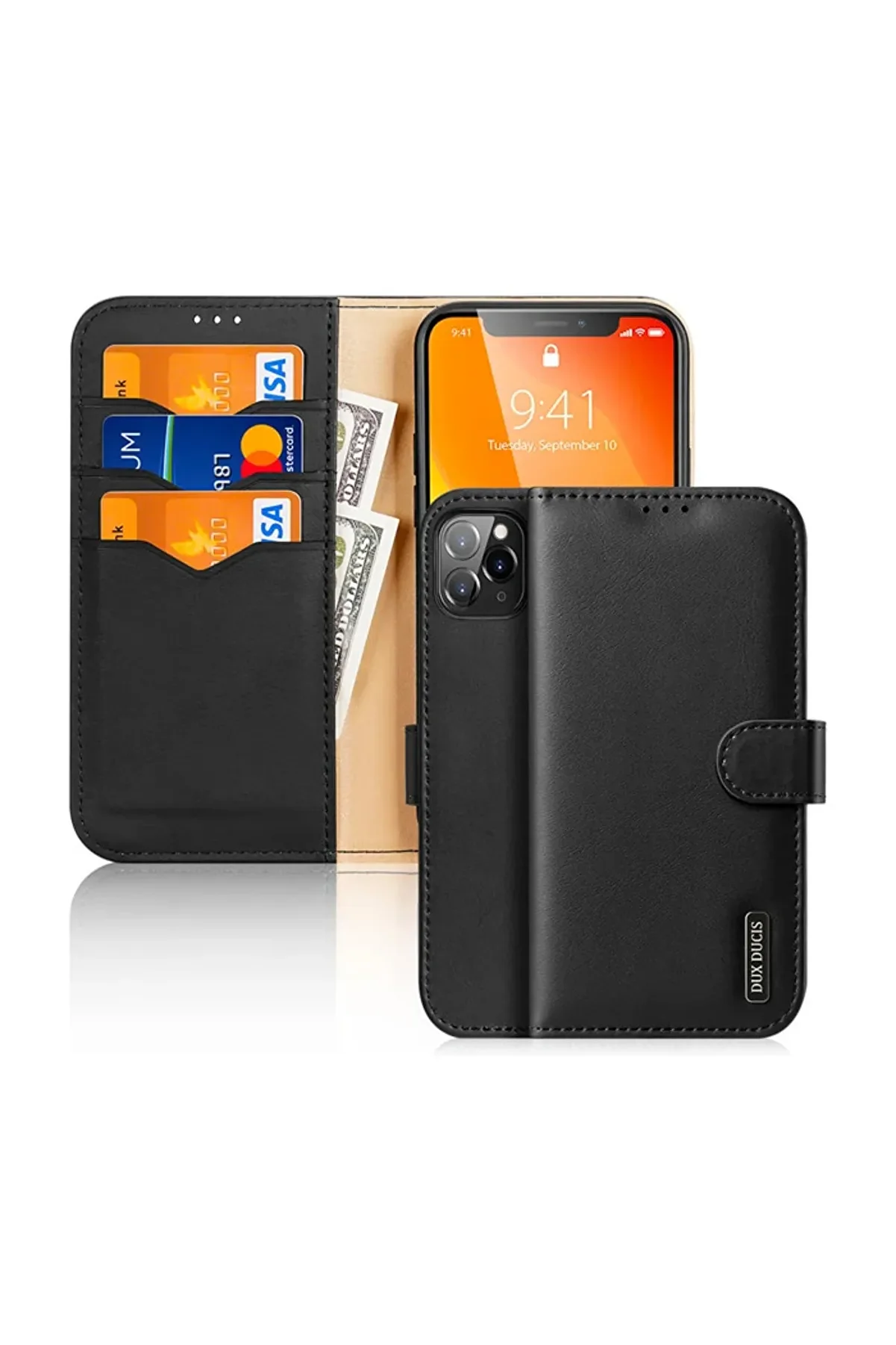 CepteToptan Dux Ducis iPhone 11 Pro 5.8inç Kılıf Mıknatıslı Cüzdanlı Deri Kılıf Hi - DROPX1235-9143