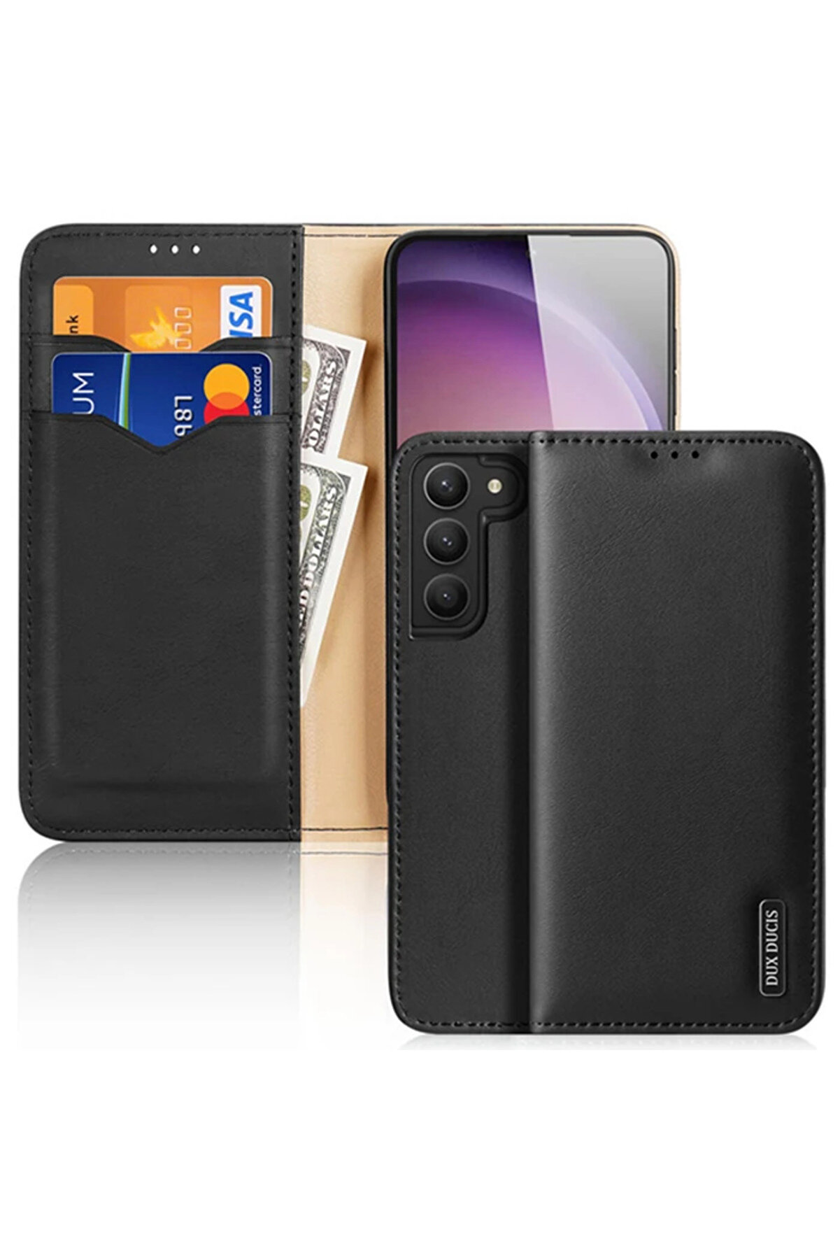 gizmurstore Dux Ducis SM Galaxy S23 Plus Kılıf Mıknatıslı Cüzdanlı Deri Kılıf Hivo Seri - GMS7925-5153