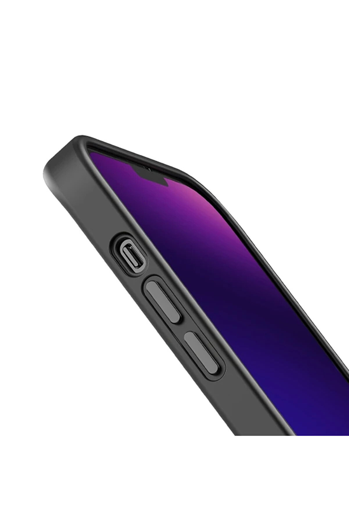 Hoco İphone 14 Plus Golden Shi̇eld Frosted Si̇li̇kon Telefon Kılıfı-(5775) - Gms2961-3209