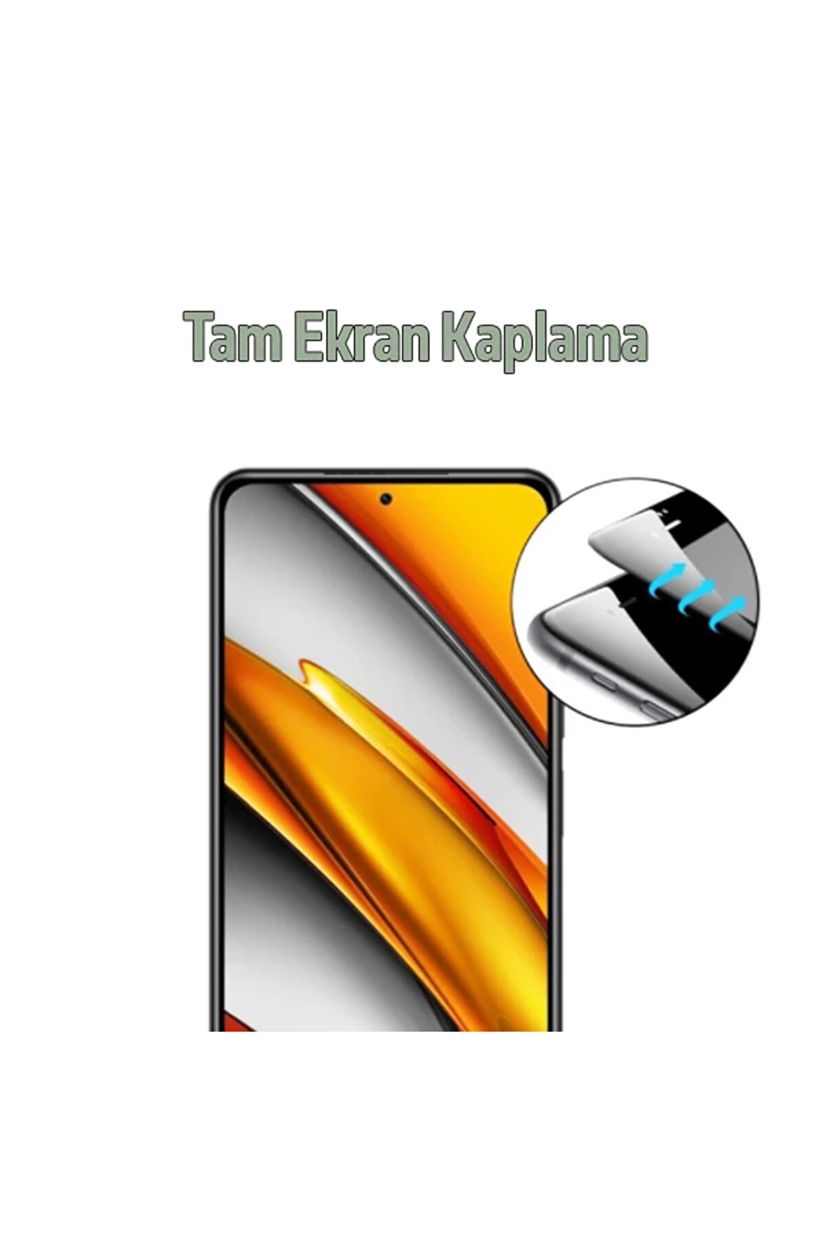 Xi̇aomi̇ Poco F3 Uyumlu Full Glue Full Kaplama Tempered Cam Ekran Koruyucu-(1903) - Dropx5870-2321