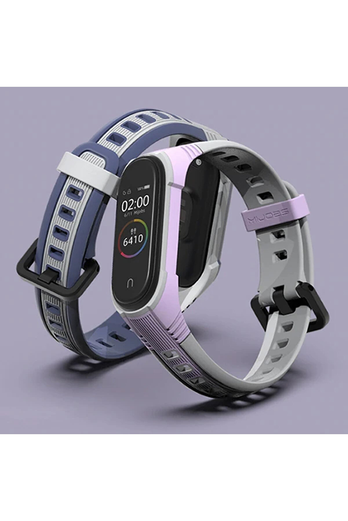 Mi̇jobs Xi̇aomi̇ Mi̇ Band 5-4 Çi̇ft Renk Kayış Kordon-(1903) - Brh029742-1704