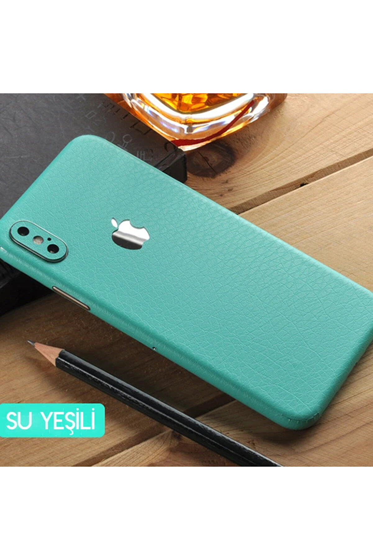 İphone Xr 6.1 Deri̇ Dokulu Arka Yan Kaplama Sti̇cker-(1903) - Dropx3250-9246