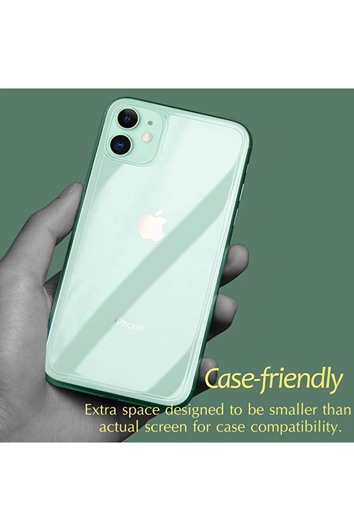 Ally İphone 11 6.1 İnch Tempered Arka Kırılmaz Cam Koruyucu-(1903) - Dropx9362-4915
