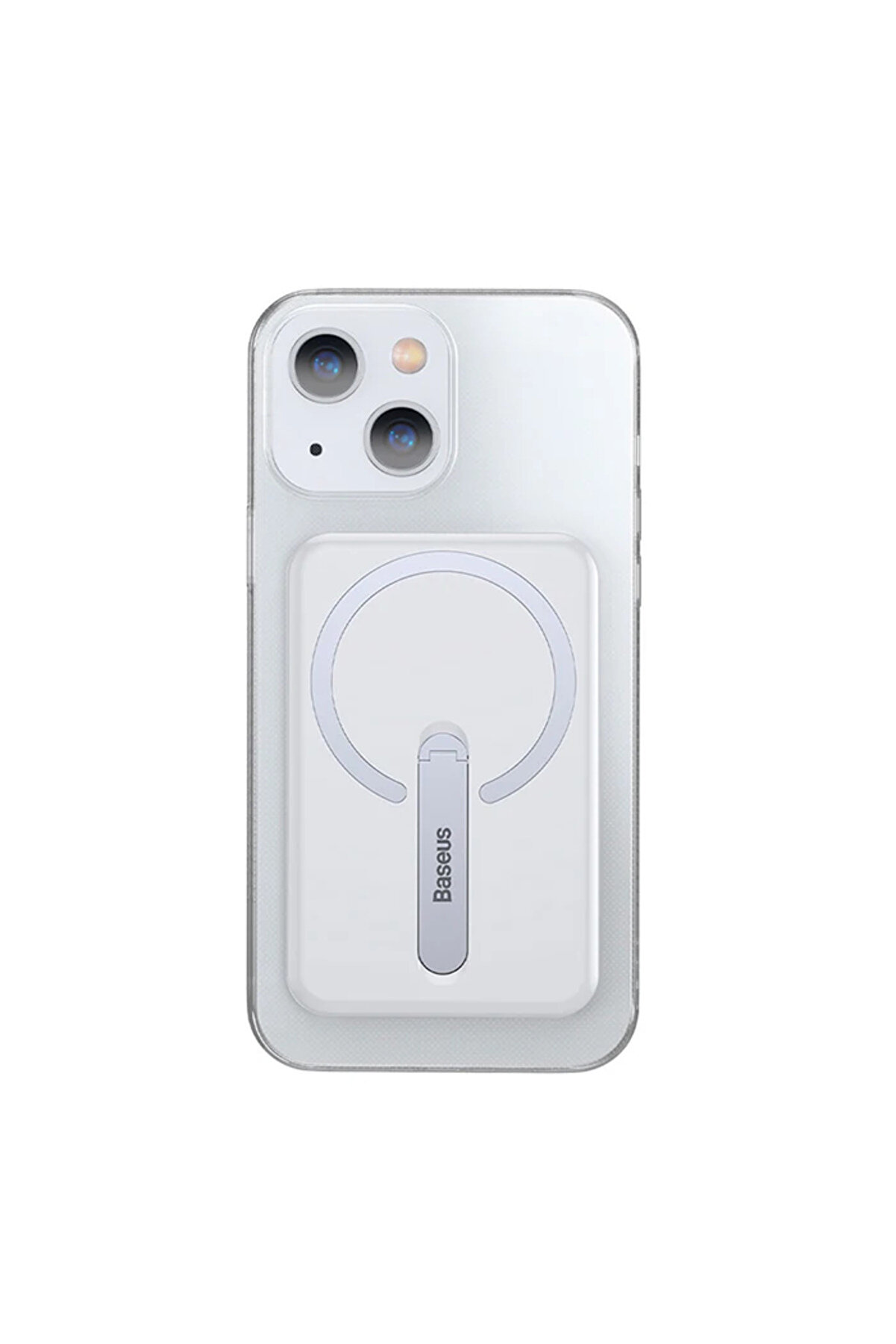 İphone 13 6.1İnç Manyeti̇k Magsafe Standlı Si̇li̇kon Kılıf-(5775) - Gms9090-4022