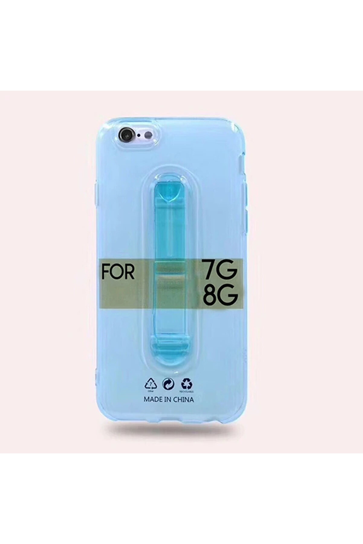 İphone Se3-Se2 İphone 8-7 Kılıf Selfi̇e Yüzüklü Şeffaf Si̇li̇kon Kılıf-(19 - Dropx5798-1396