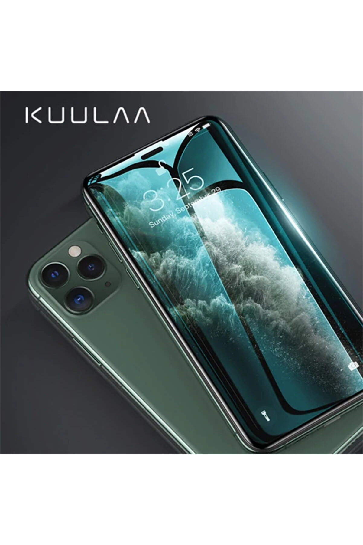 gizmurstore KUULAA İPhone 11 Pro Max3D Full Kırılmaz Tempered Cam Koruyucu-(5775) - GMS1479-2445