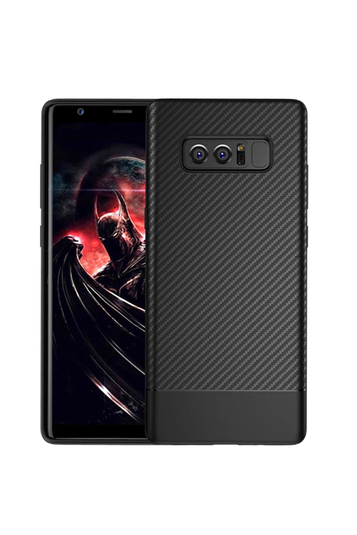 Ally Sm Galaxy Note 8 Carbon Fi̇ber Dokulu Premi̇um Soft Si̇li̇kon Kılıf-(1903) - Dropx5500-8962