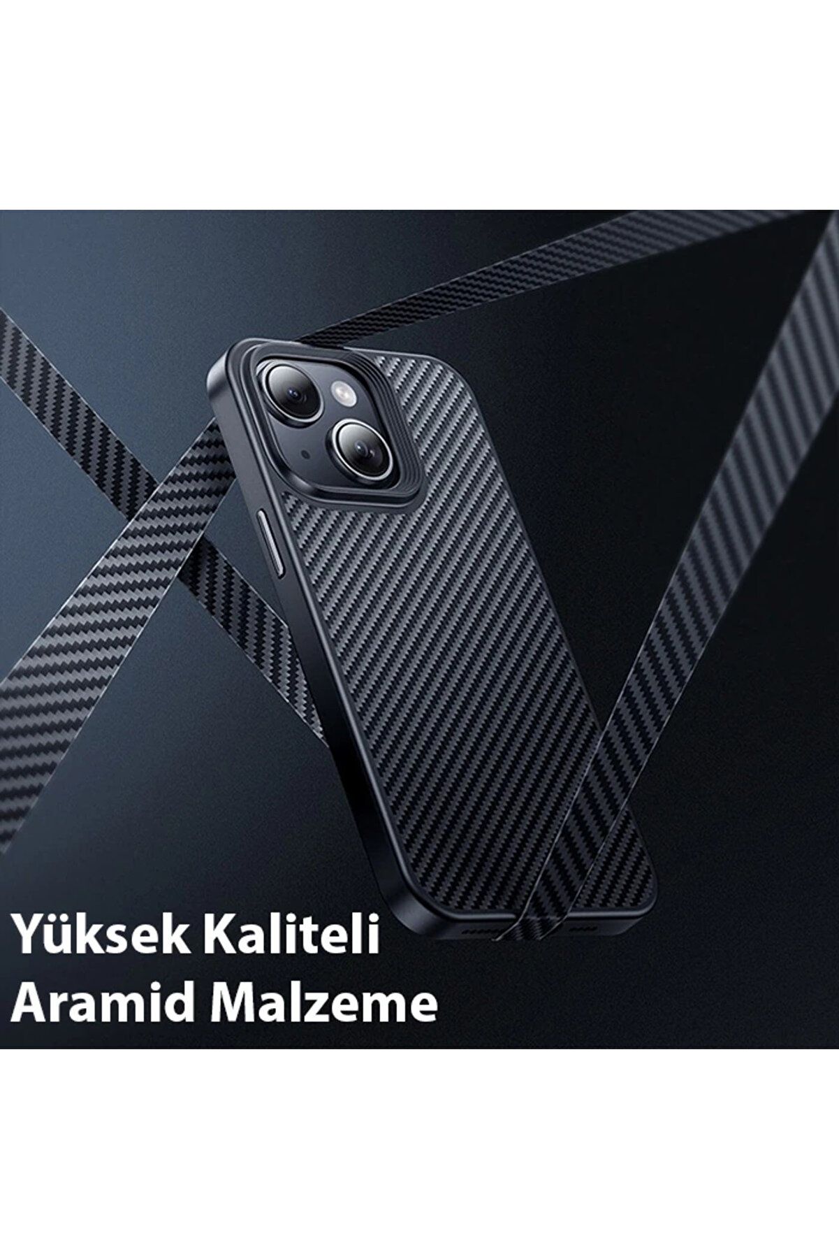 Hoco İphone 15 Plus As7 Kevlar Kılıf Manyeti̇k Magsafeli̇ Telefon Kılıfı-(5775) - Gms4042-4929