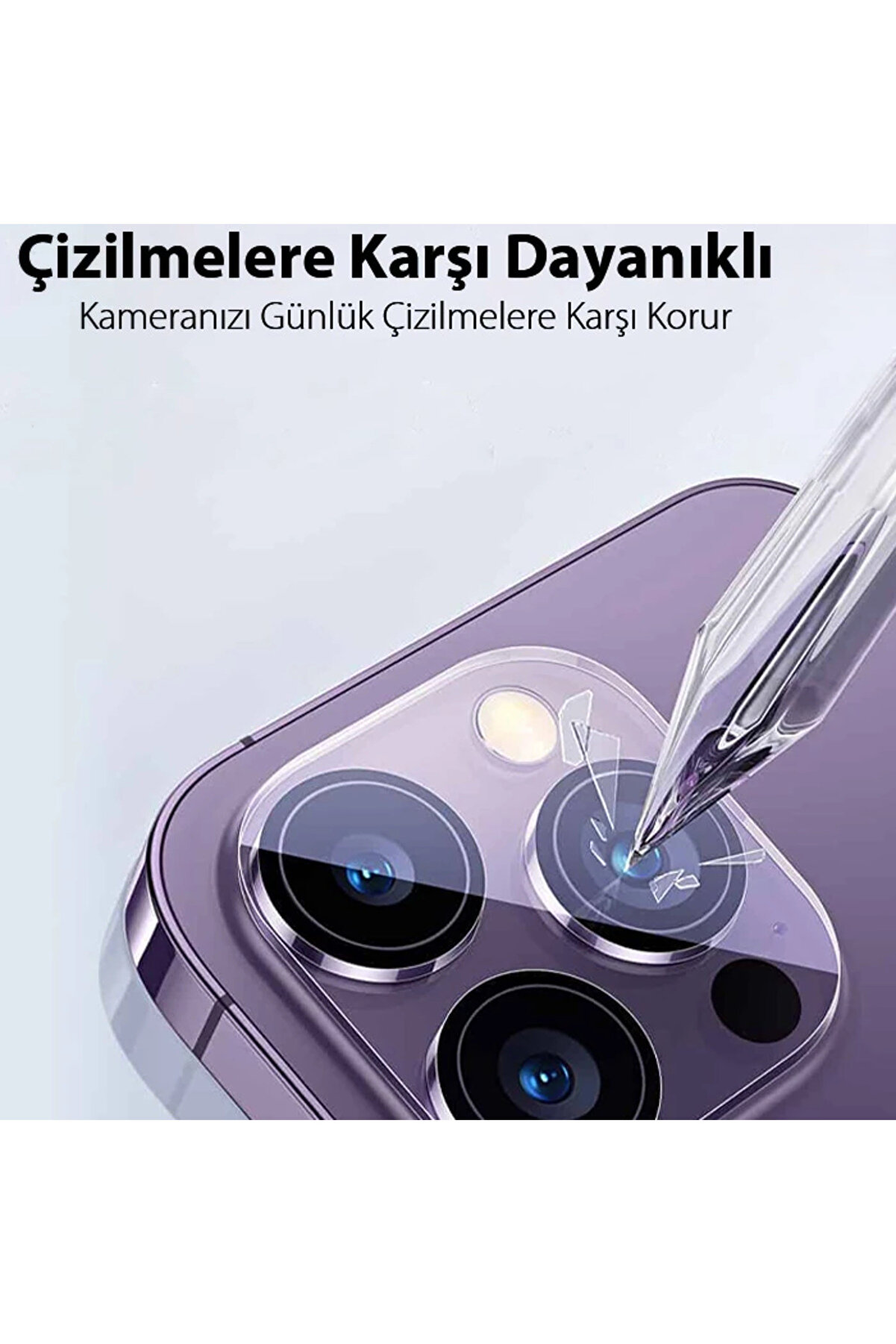 İphone 15 Pro/15 Pro Max İçi̇n Crystal Seri̇si̇ Hd Cam Kamera Koruyucu 2 Adet Set-(577 - Najmaddi̇n848
