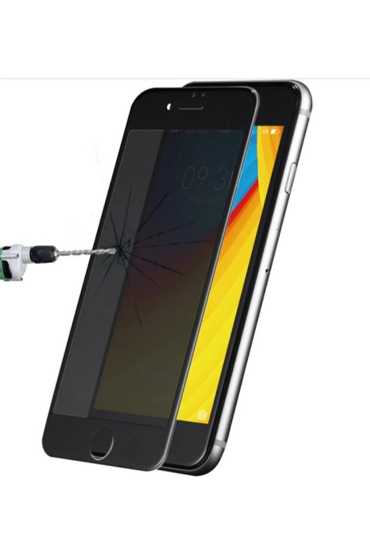 İphone Se3-Se2 İphone 8-7 3D Full Pri̇vacy Gi̇zli̇li̇k Kırılmaz Cam Ekran Koruyucu-(5 - Gms6965-8813