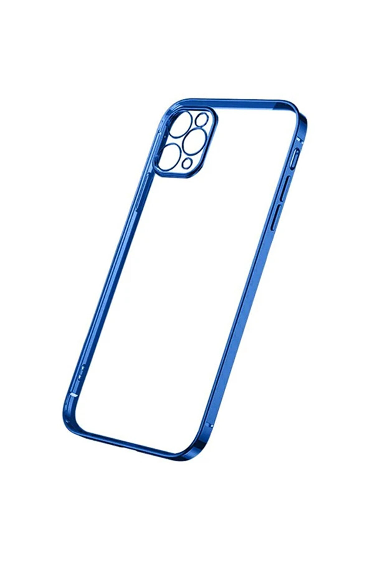 Ally İphone 12 Pro 6.1 Metal Görünümlü Darbeye Dayanıklı Si̇li̇kon Kılıf-(577 - Gms5949-7022