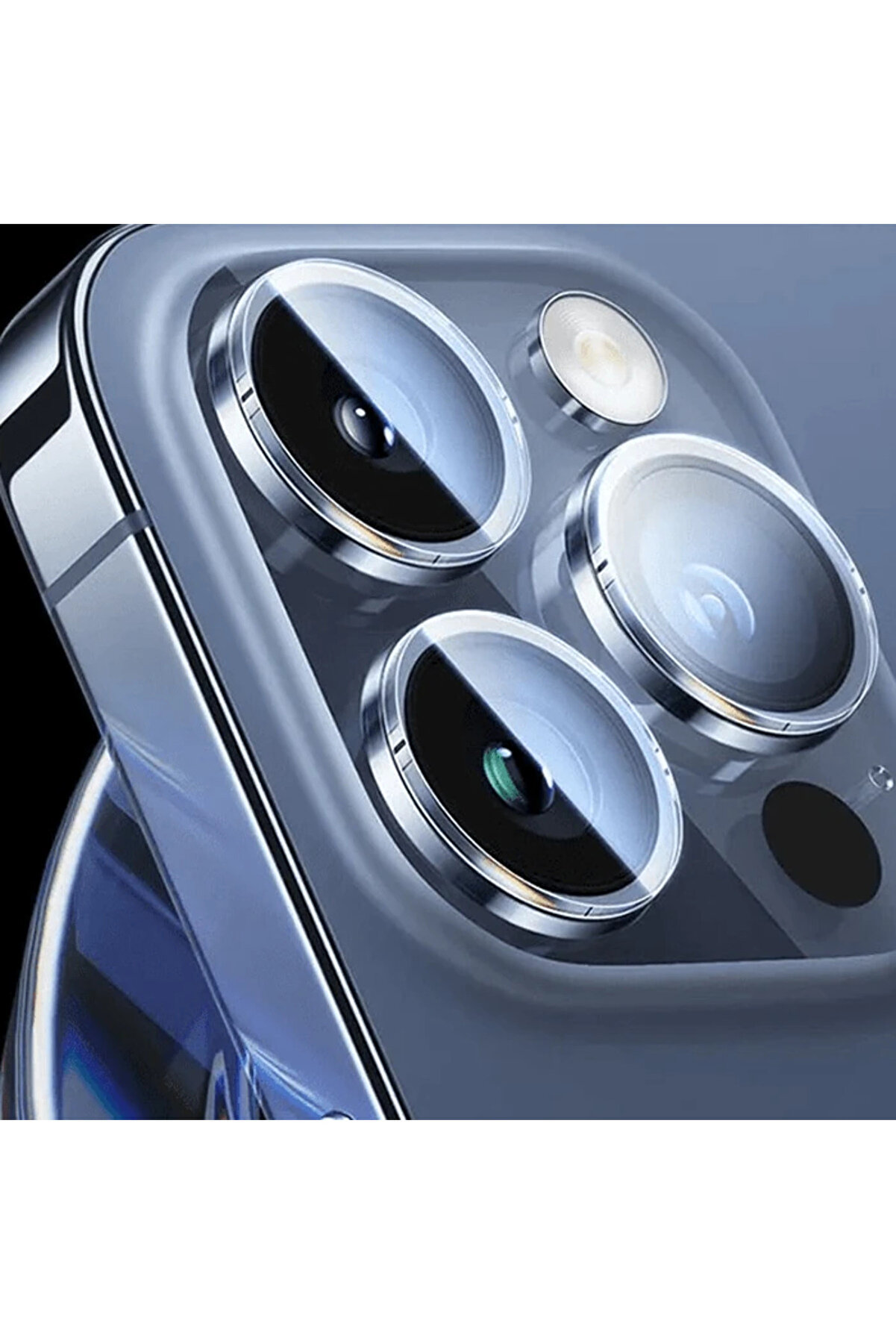 İphone 15 Pro/15 Pro Max İçi̇n Corni̇ng Seri̇si̇ Hd Cam Kamera Koruyucu-(1903) - Dropx4085-4308