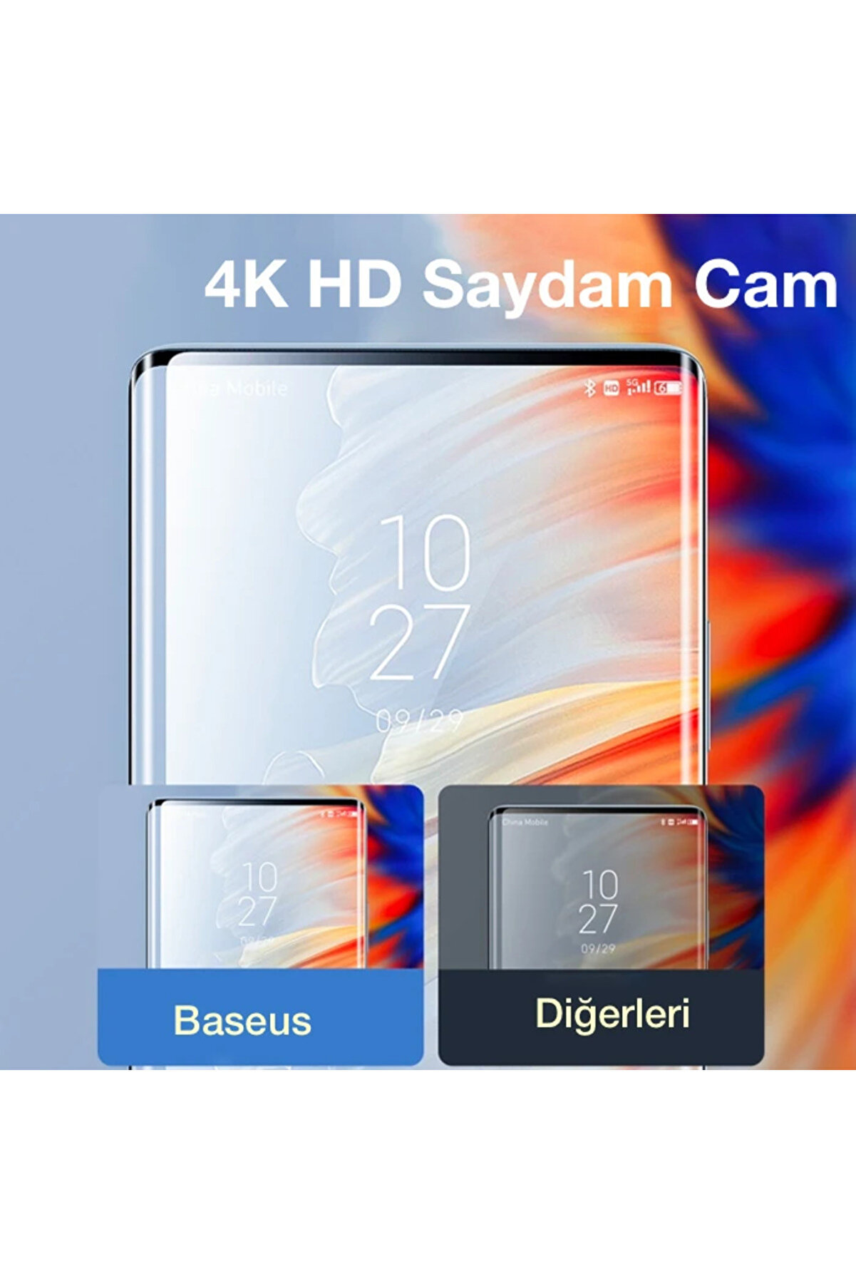 Xi̇aomi̇ Mi̇ Mi̇x 4 0.25Mm Kavi̇sli̇ Full Cam Ekran Koruyucu-(1903) - Dropx5741-2058