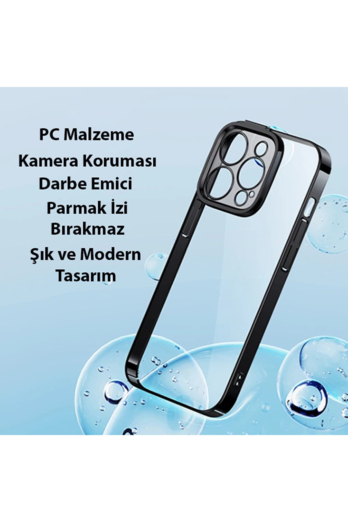 Gli̇tter İphone 14 Pro 6.1 Renkli̇ Kenar Si̇li̇kon Kılıf + Tempered Ekran Koruyucu - Dropx9573-7340