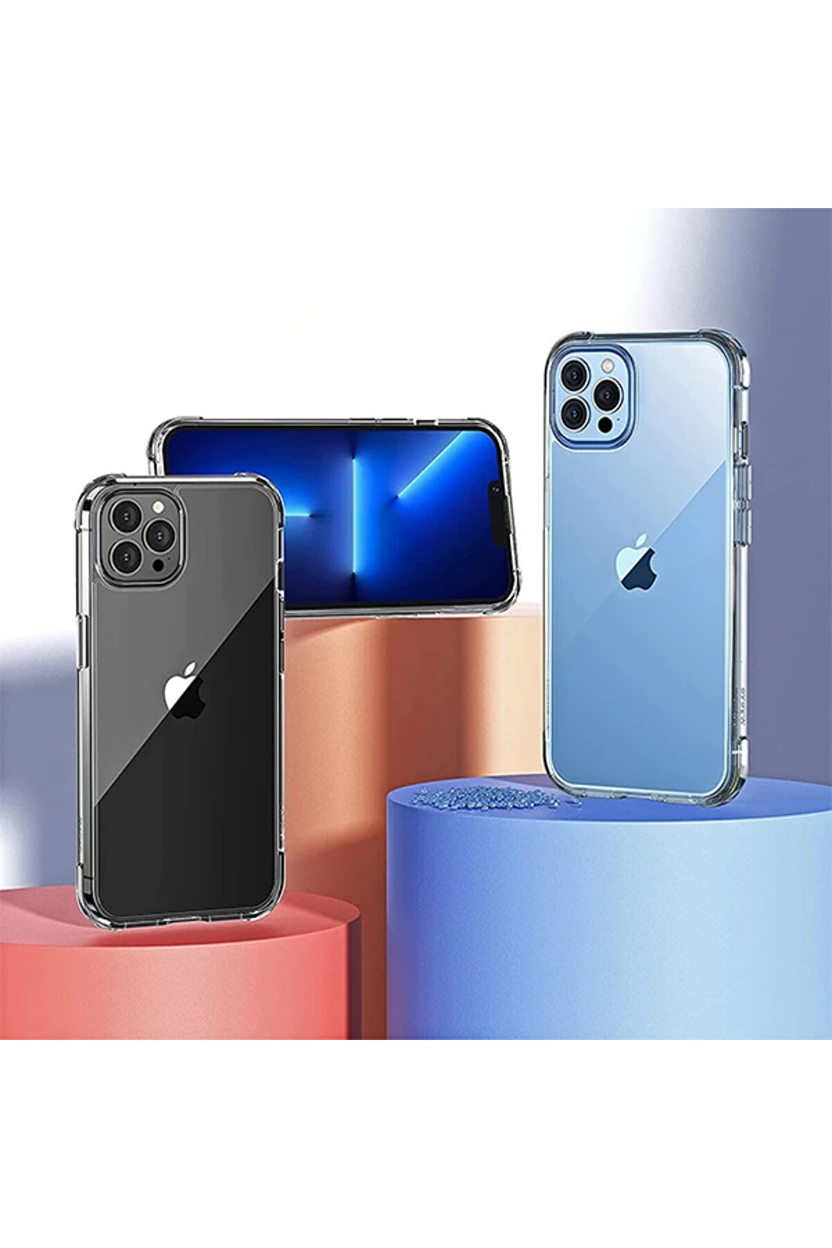 İphone 13 Pro 6.1İnç Anti̇-Drop Shockproof Darbe Emi̇ci̇ Si̇li̇kon Kılıf-(5775) - Gms4409-9867