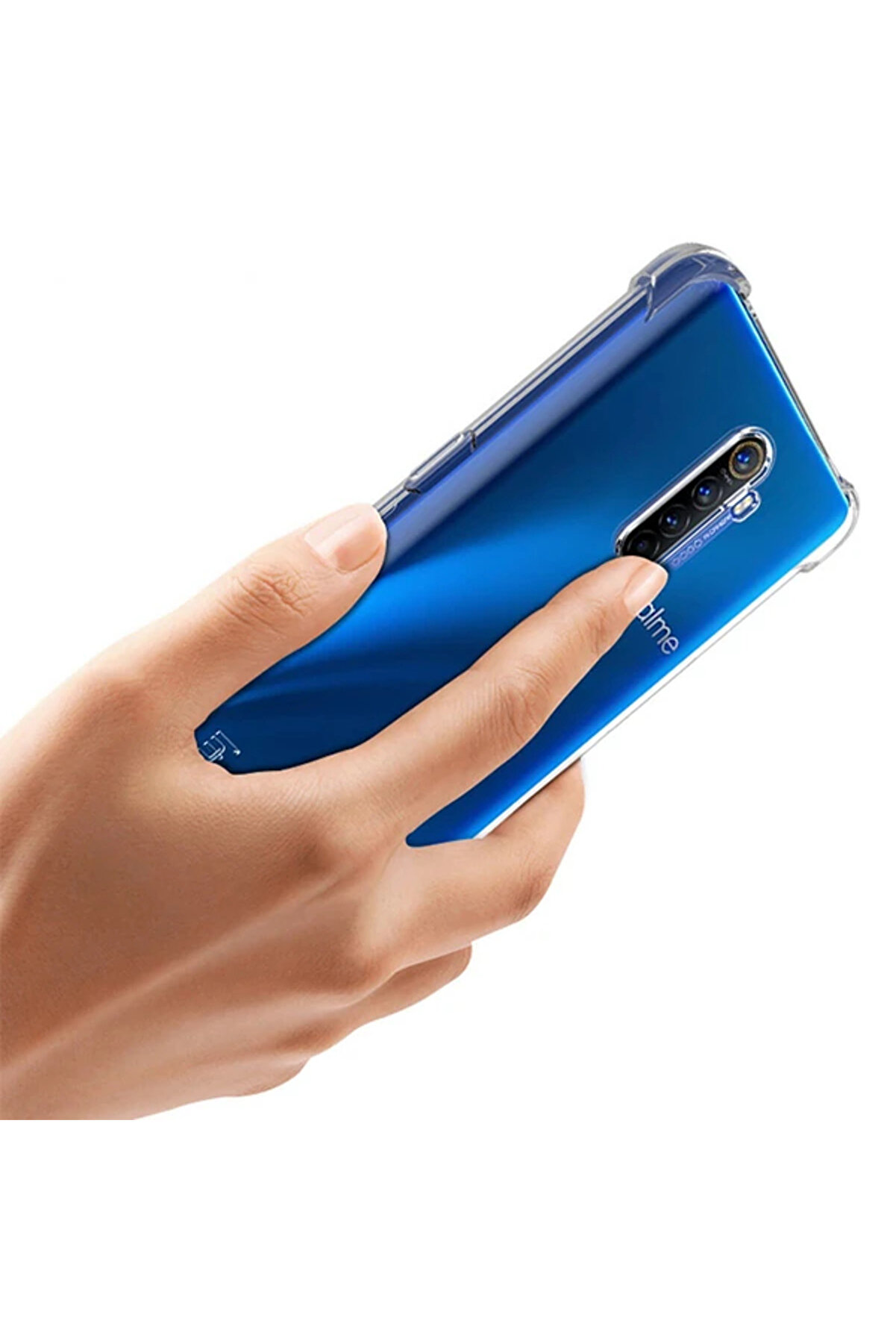 Oppo Reno 2 Anti̇-Drop Darbe Emi̇ci̇ Si̇li̇kon Kılıf-(5775) - Gms4917-4947