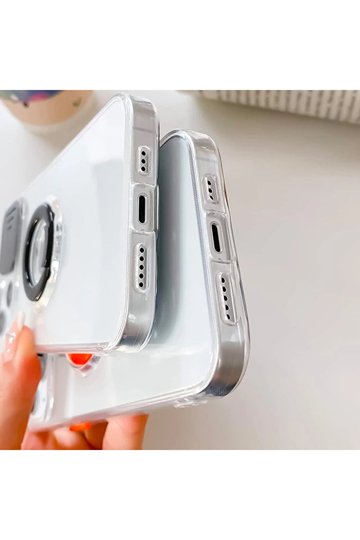 Ally İphone 13 6.1 İnç Kılıf Sürgülü Kamera Lens Korumalı Yüzük Standlı Si̇ - Gms6307-9980