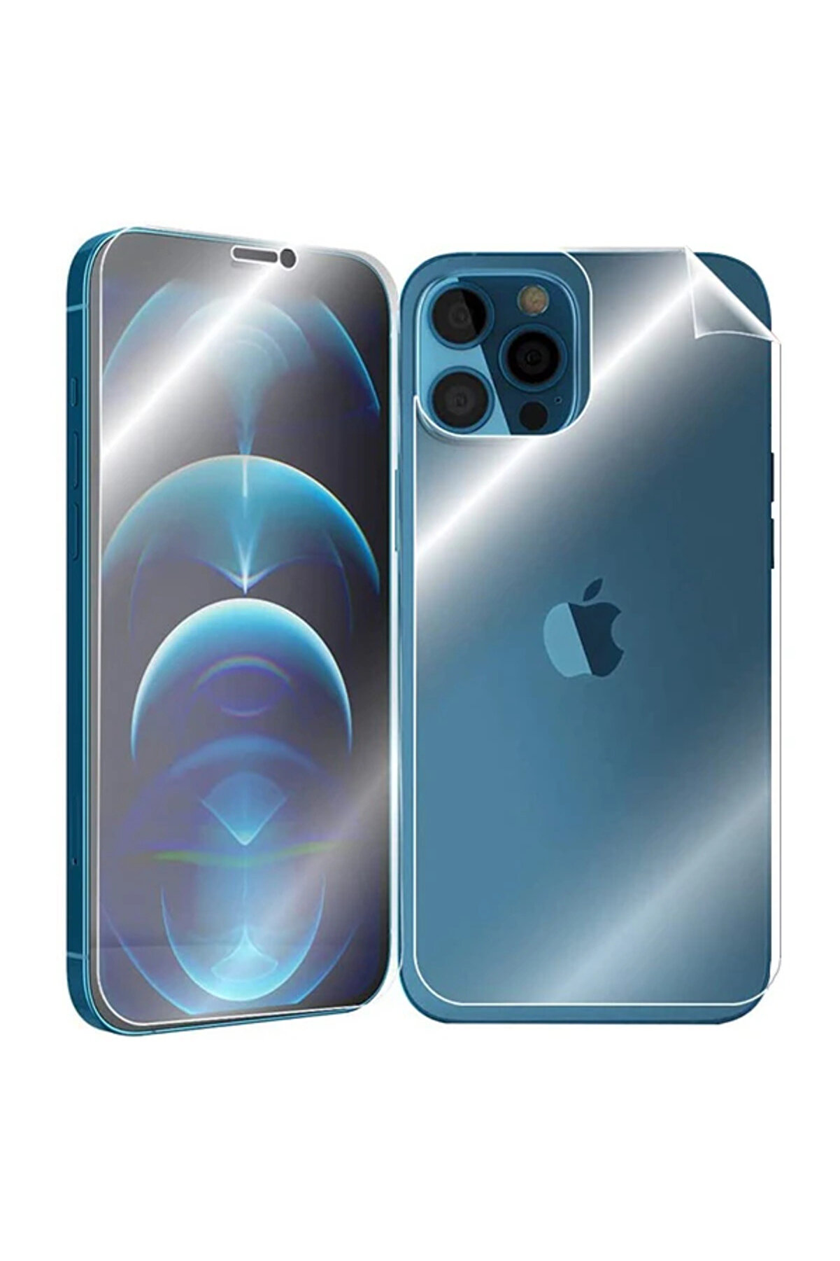 CepteToptan İPhone 12 Pro Max 6.7 Film Ön Arka Full Koruyucu Membran Nano Hidrojel Koruyuc - DROPX7200-1788