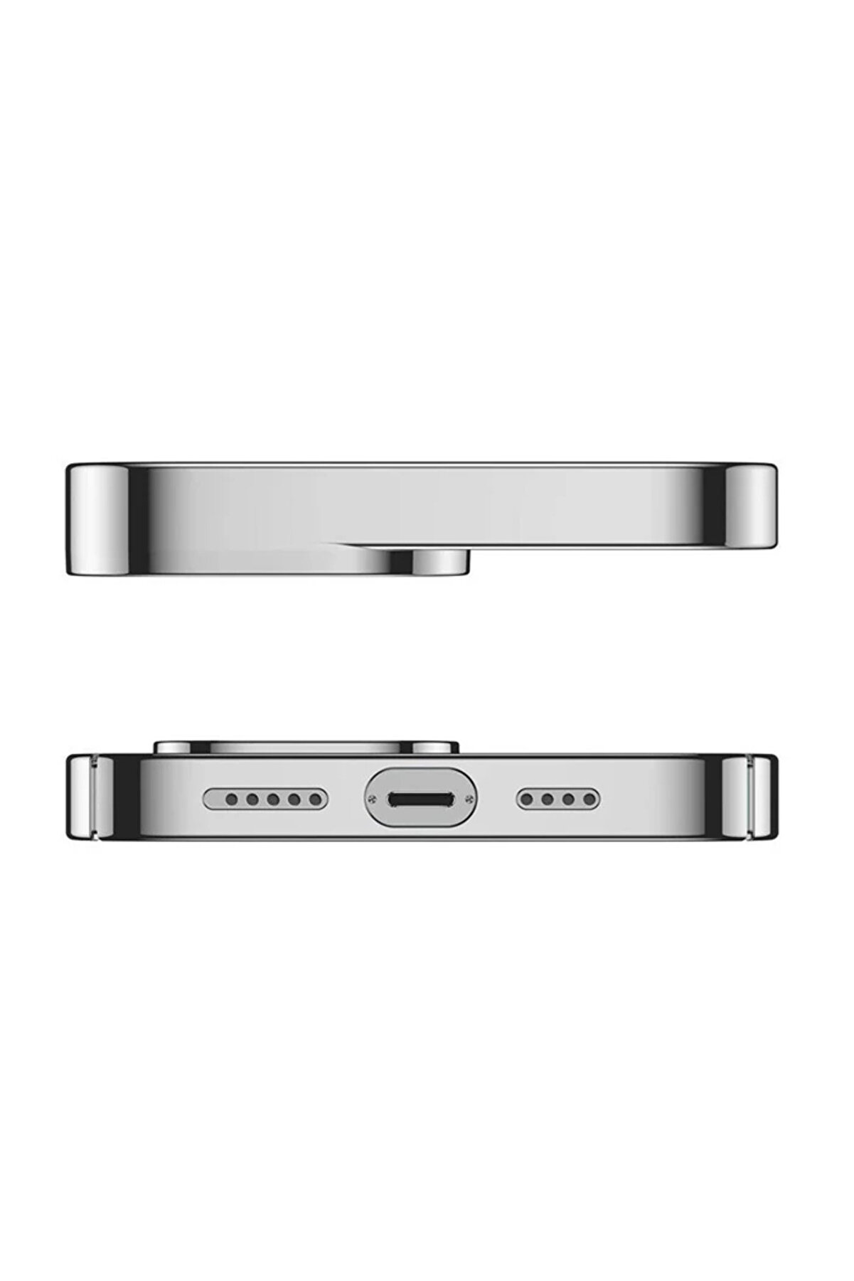 Gli̇tter İphone 13 Pro Kılıf Renkli̇ Kenar Şeffaf Kılıf-(5775) - Gms5111-8007