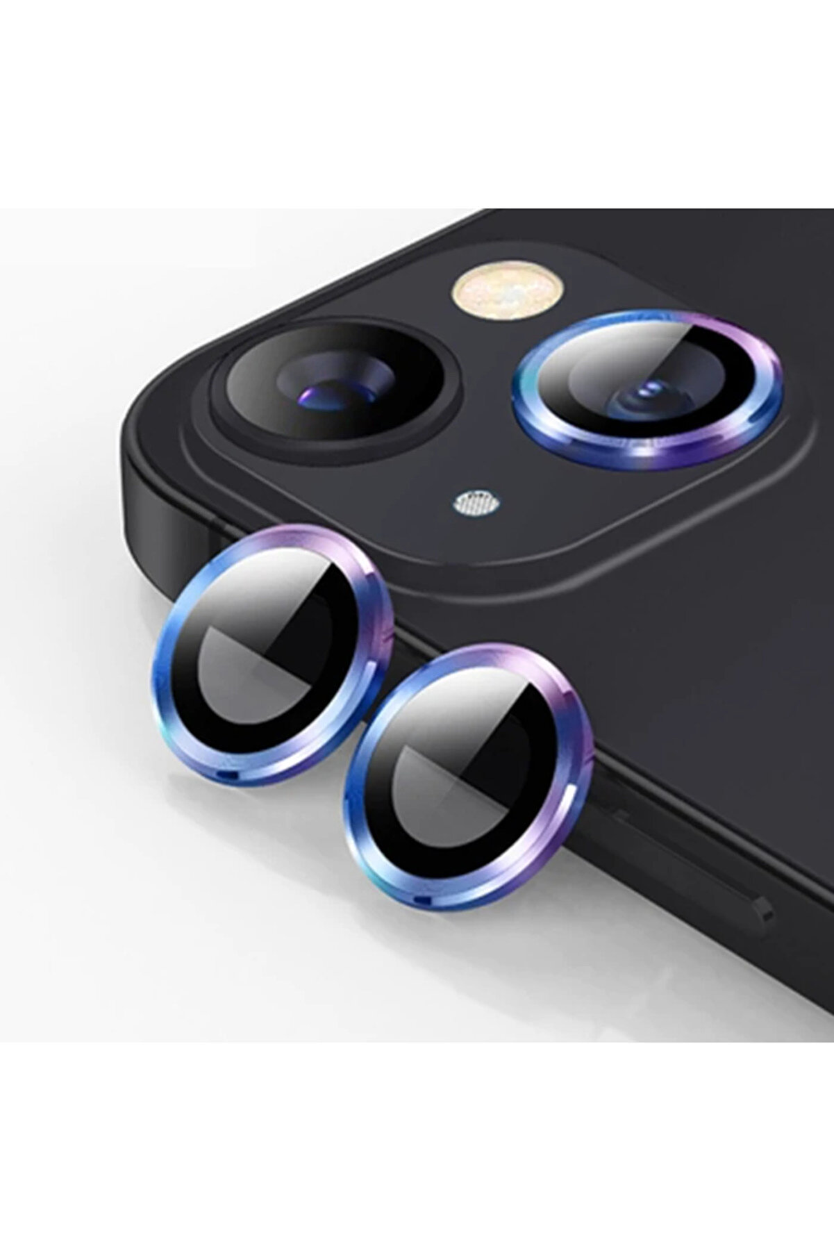 Ally İphone 14-14 Plus 3D Metal Çerçeveli̇ Kamera Lens Koruyucu-(1903) - Dropx3322-2454