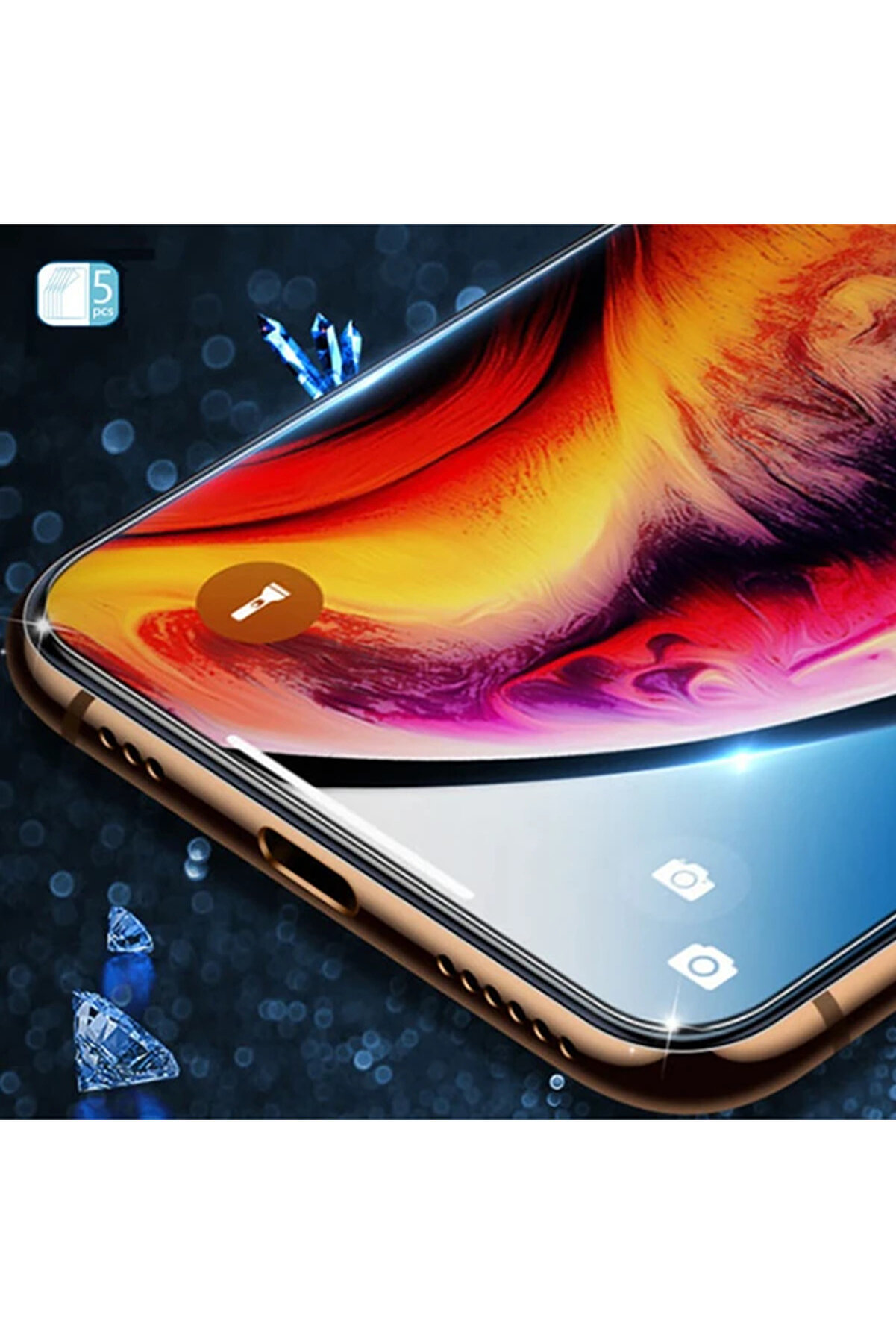 Gor İphone 12 Mi̇ni̇ 5.4 Hd Ekran Koruyucu Jelati̇n 5 Adet Set-(5775) - Gms9827-3519