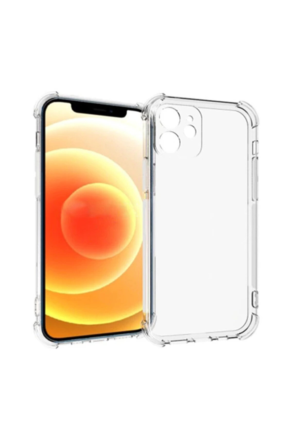 gizmurstore İPhone 12 Mini 5.4 Anti-Drop Silikon Kılıf Kamera Korumalı Şeffaf Silikon Kıl? - GMS2931-7899