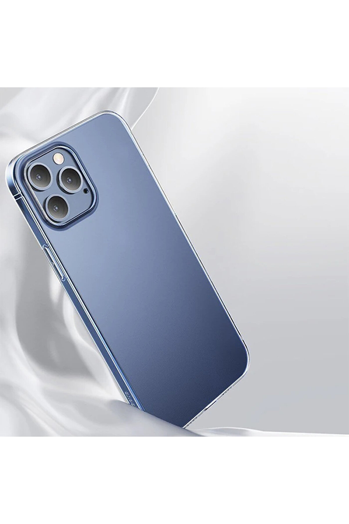 Si̇mple Case İphone 12 Pro 6.1 İnce Şeffaf Si̇li̇kon Kılıf-(5775) - Gms5564-1066