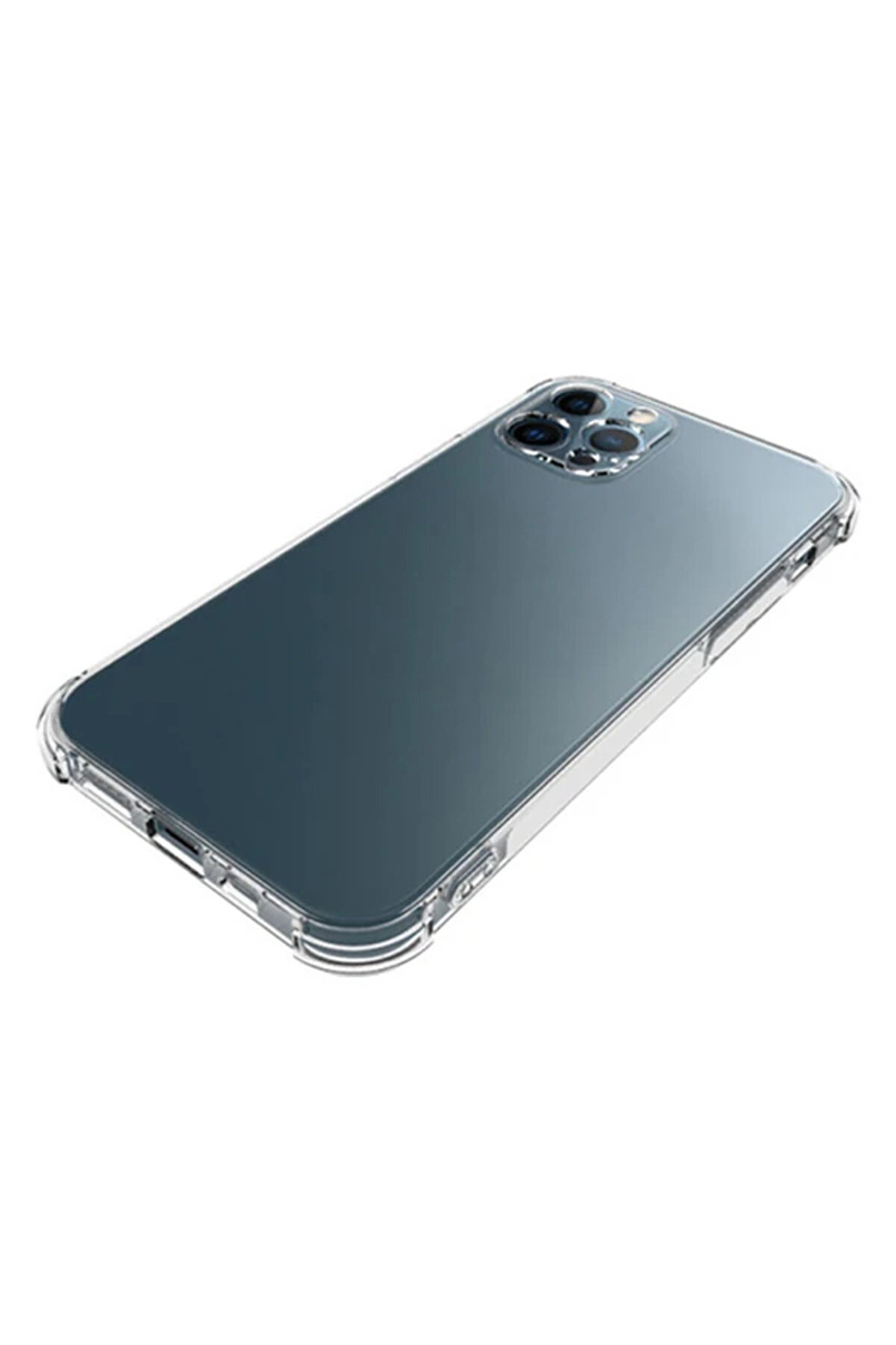 İphone 12 Pro 6.1 Anti̇-Drop Si̇li̇kon Kılıf Kamera Korumalı Şeffaf Si̇li̇kon K - Dropx7046-4720