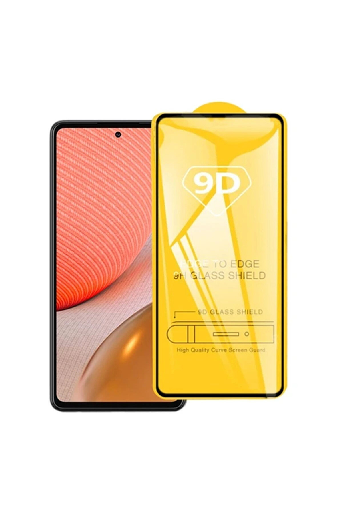 CepteToptan SM Galaxy A72 9D Full Glue Tempered Cam Ekran Koruyucu-(1903) - DROPX5602-6736