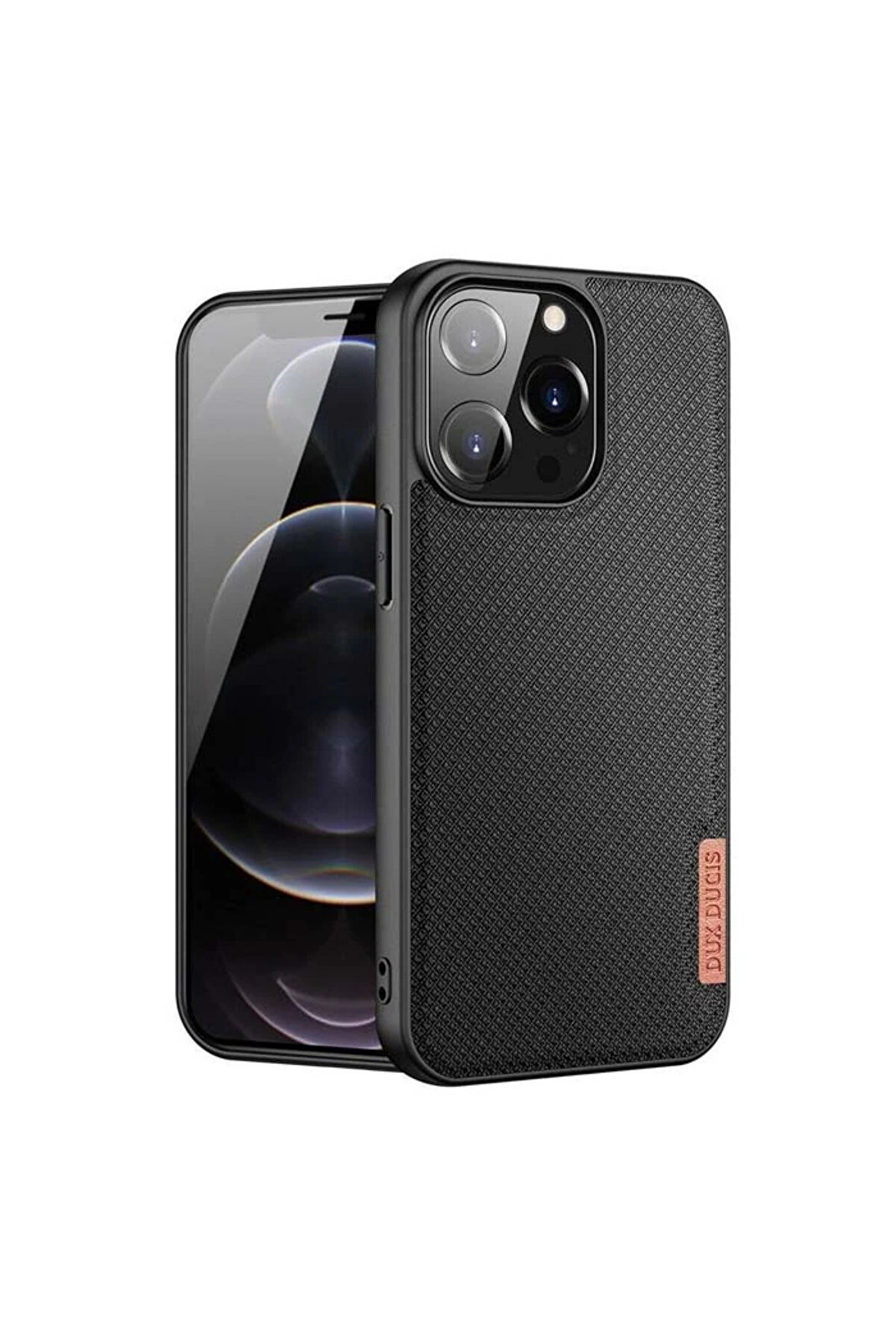 CepteToptan Dux Ducis Fino Serisi iPhone 13 Pro Max Kılıf Premium Dokuma Silikon Kılıf-( - DROPX3922-7057