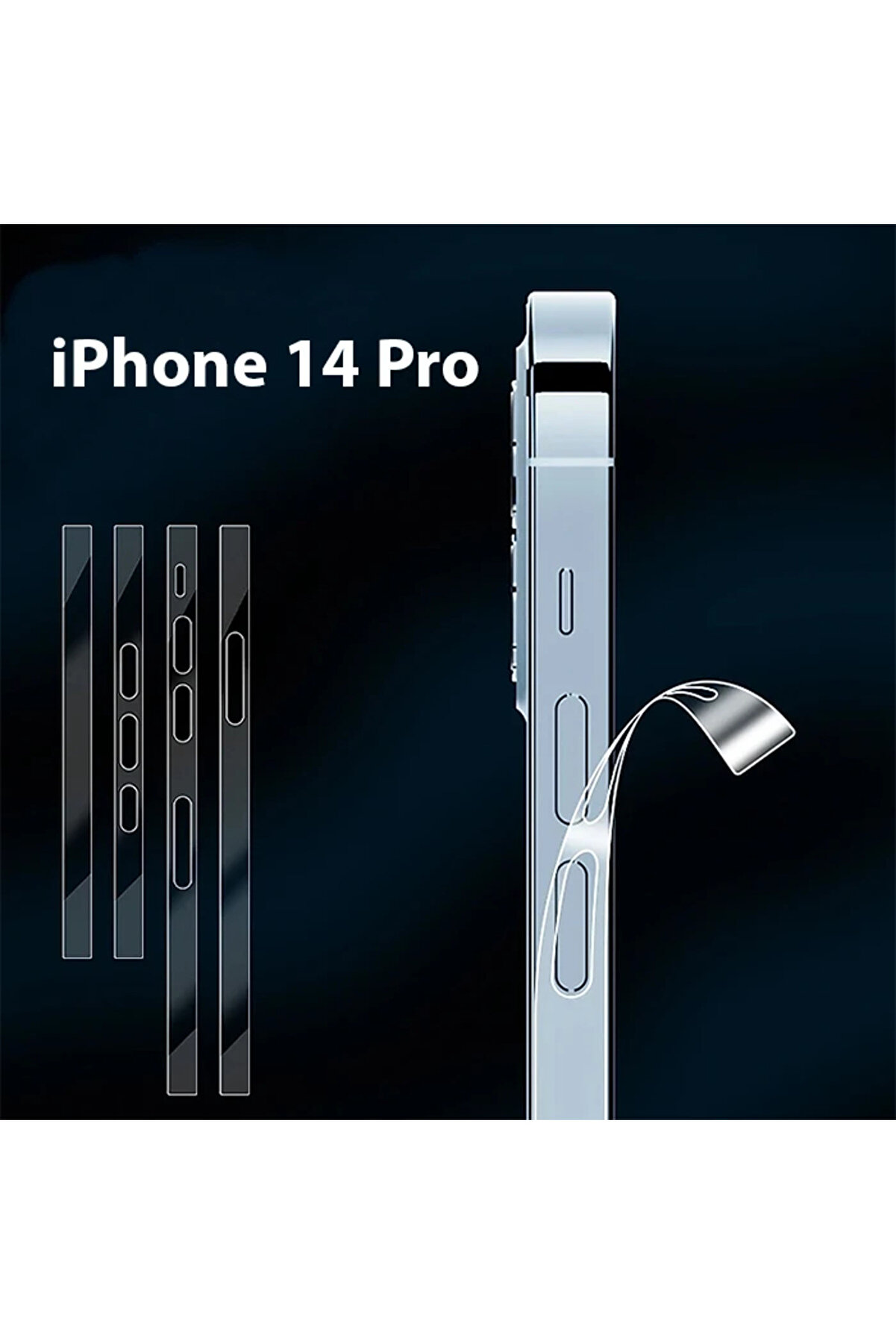 Ally İphone 14 Pro Hi̇drojel Hayalet Yan Alt Üst Kaplama Koruyucu Fi̇lm-(1903) - Dropx4425-8474