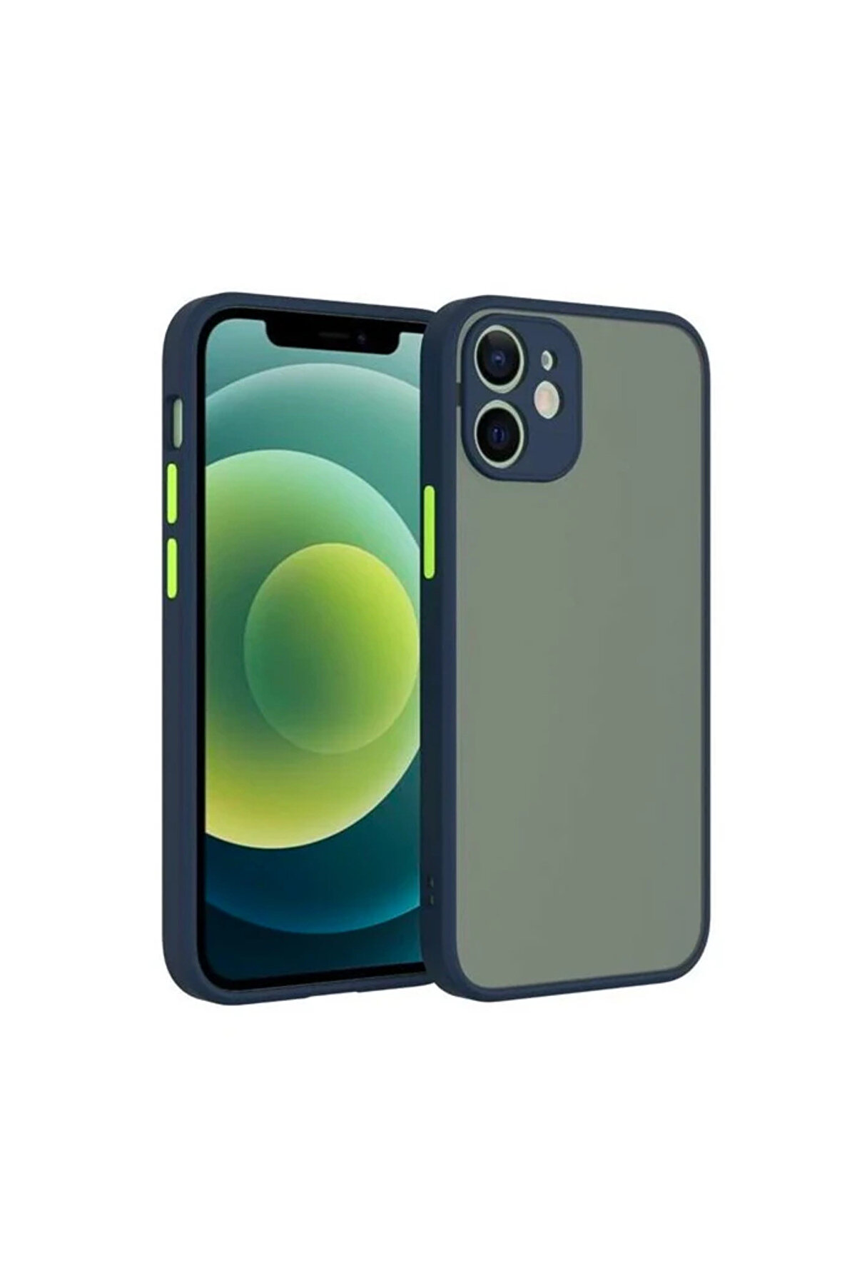 İphone 12 6.1İnç Kamera Korumalı Premi̇um Si̇li̇kon Kılıf-(1903) - Dropx9242-1749