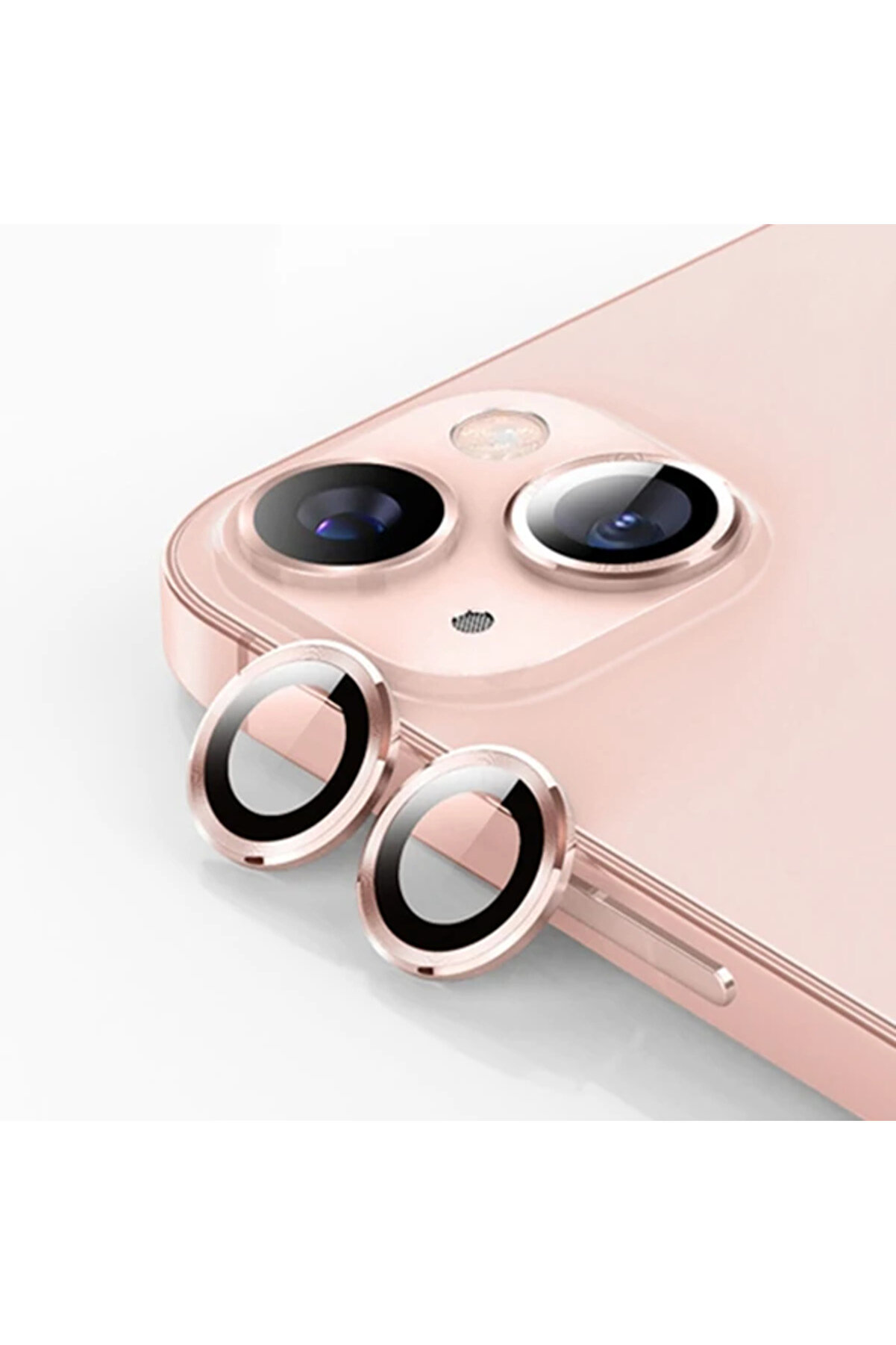 Ally İphone 13 - 13 Mi̇ni̇ 3D Metal Çerçeveli̇ Kamera Lens Koruyucu-(5775) - Gms9474-7402